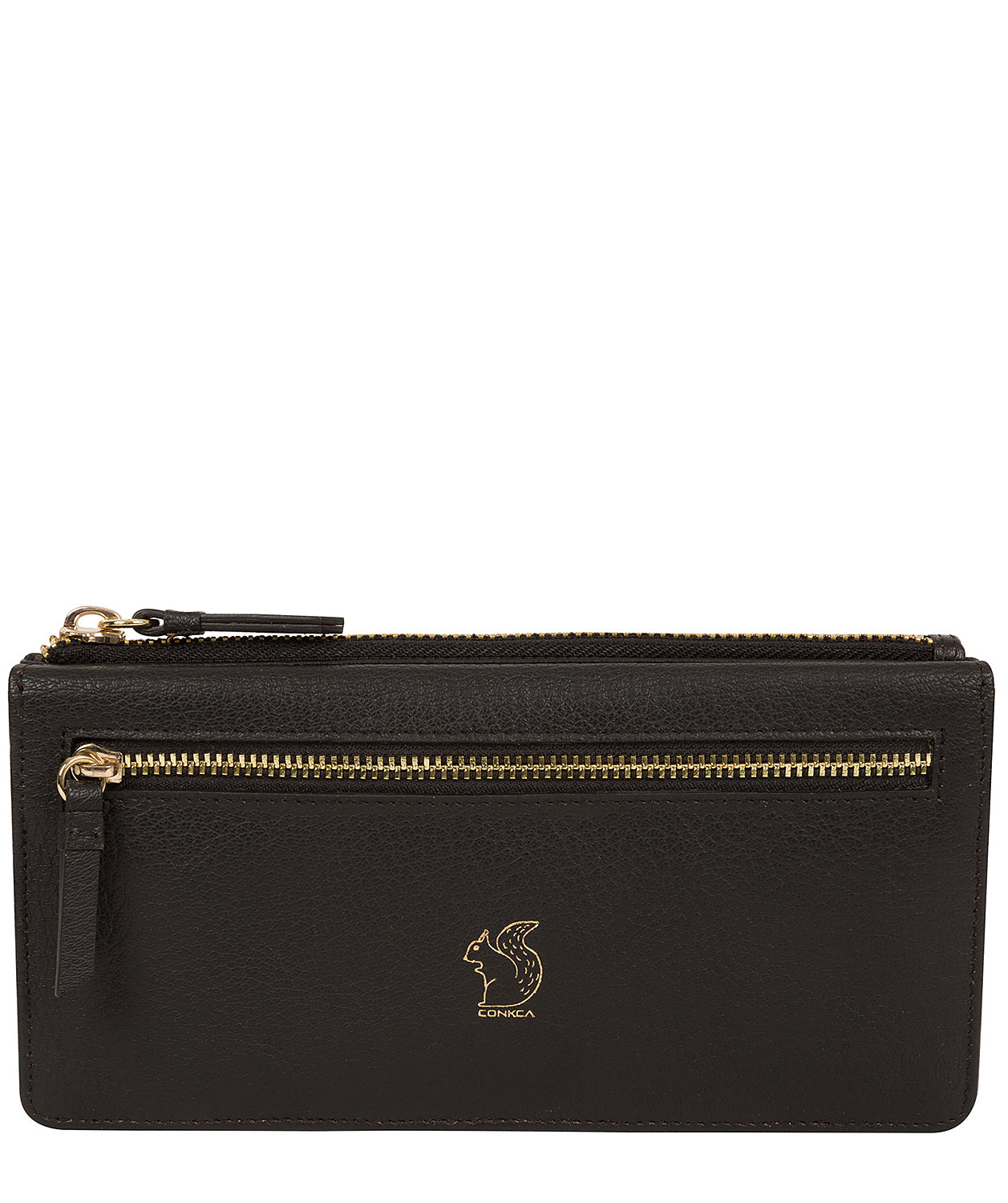 'Daya' Pebble Black Leather Purse