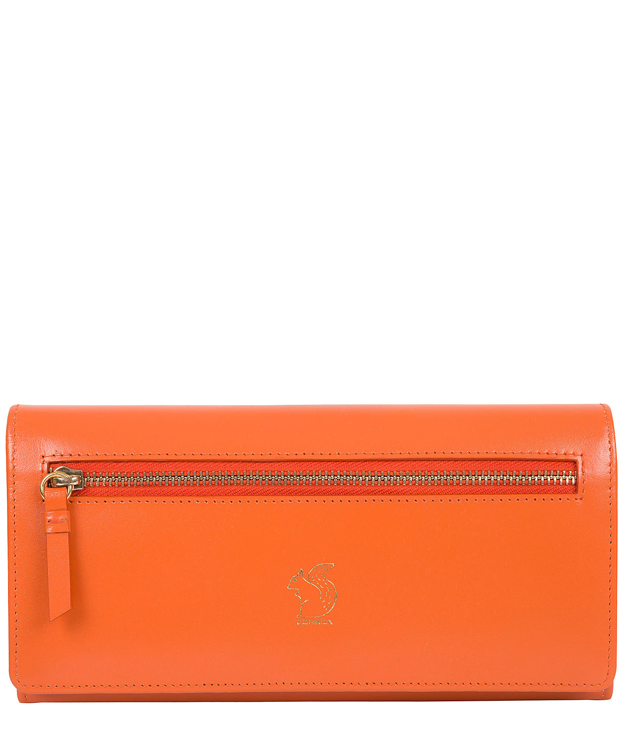 'Fenny' Orange Leather Purse