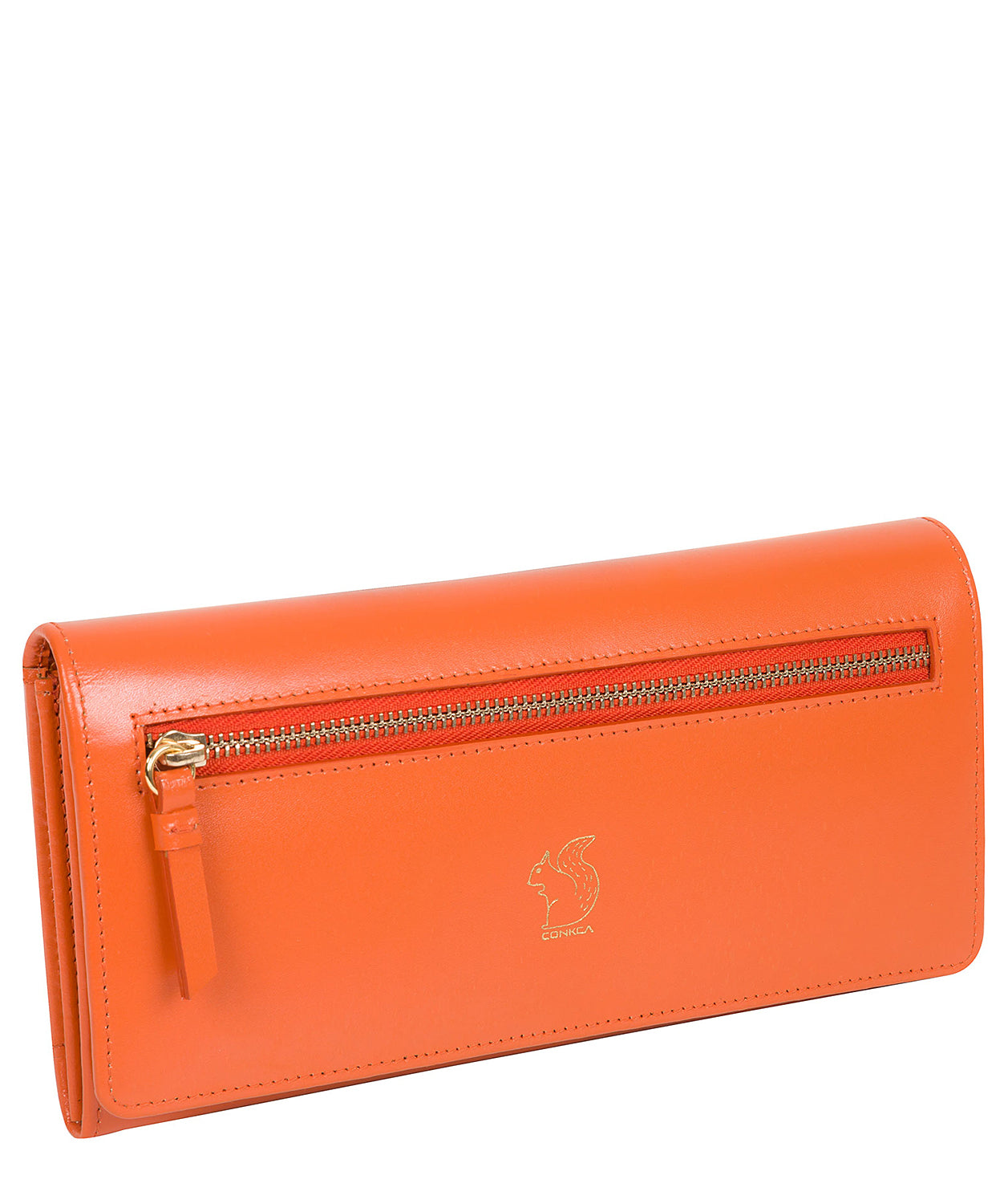 'Fenny' Orange Leather Purse