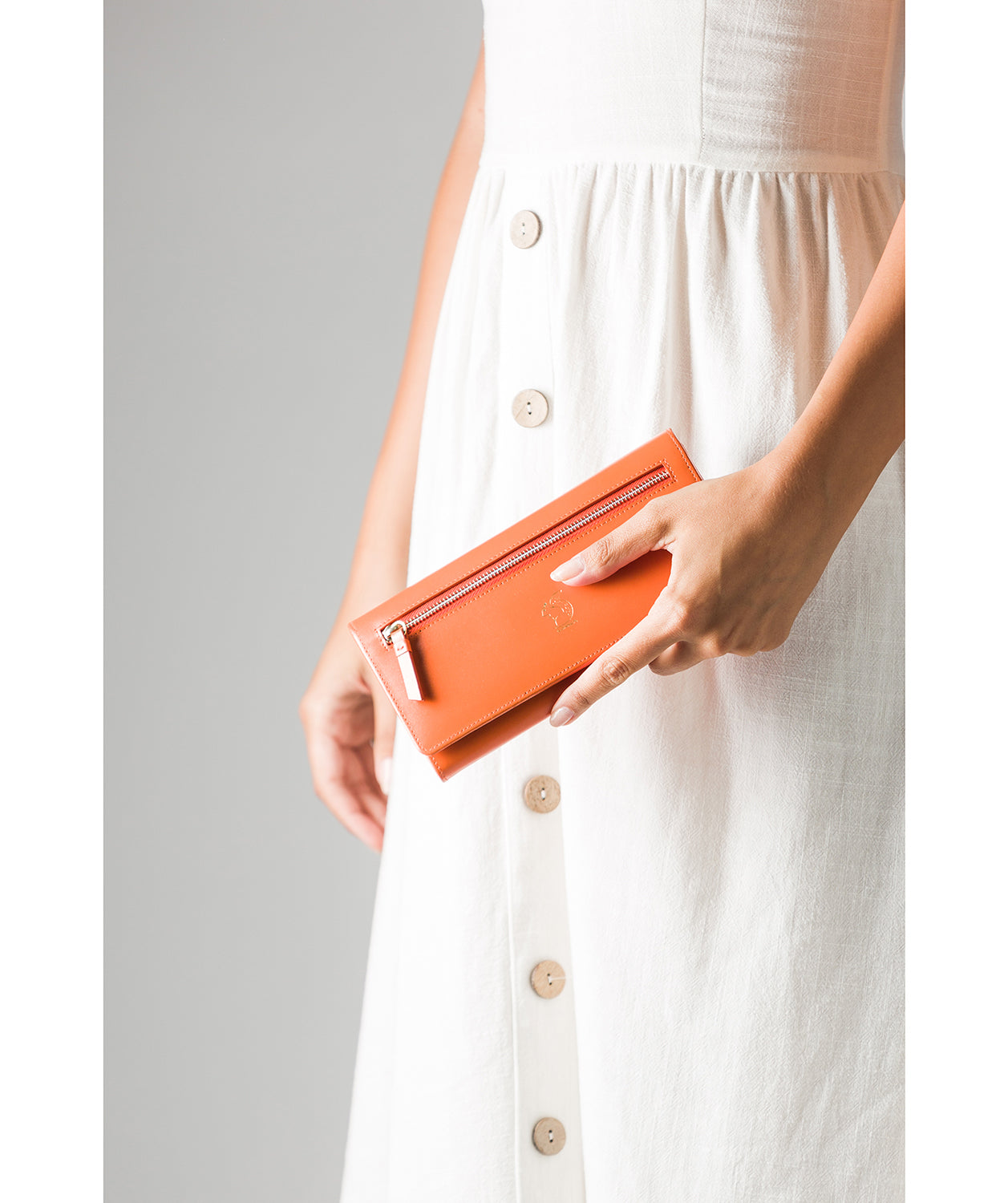 'Fenny' Orange Leather Purse