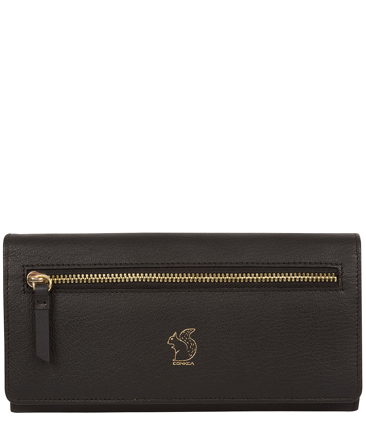 'Fenny' Pebble Black Leather Purse