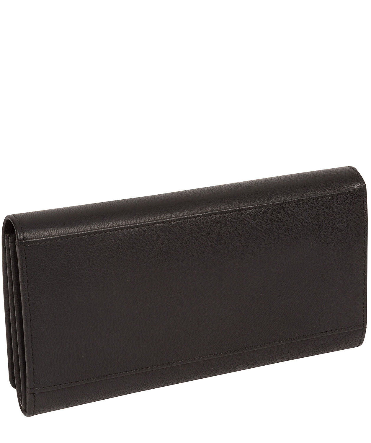 'Fenny' Smooth Black Leather Purse