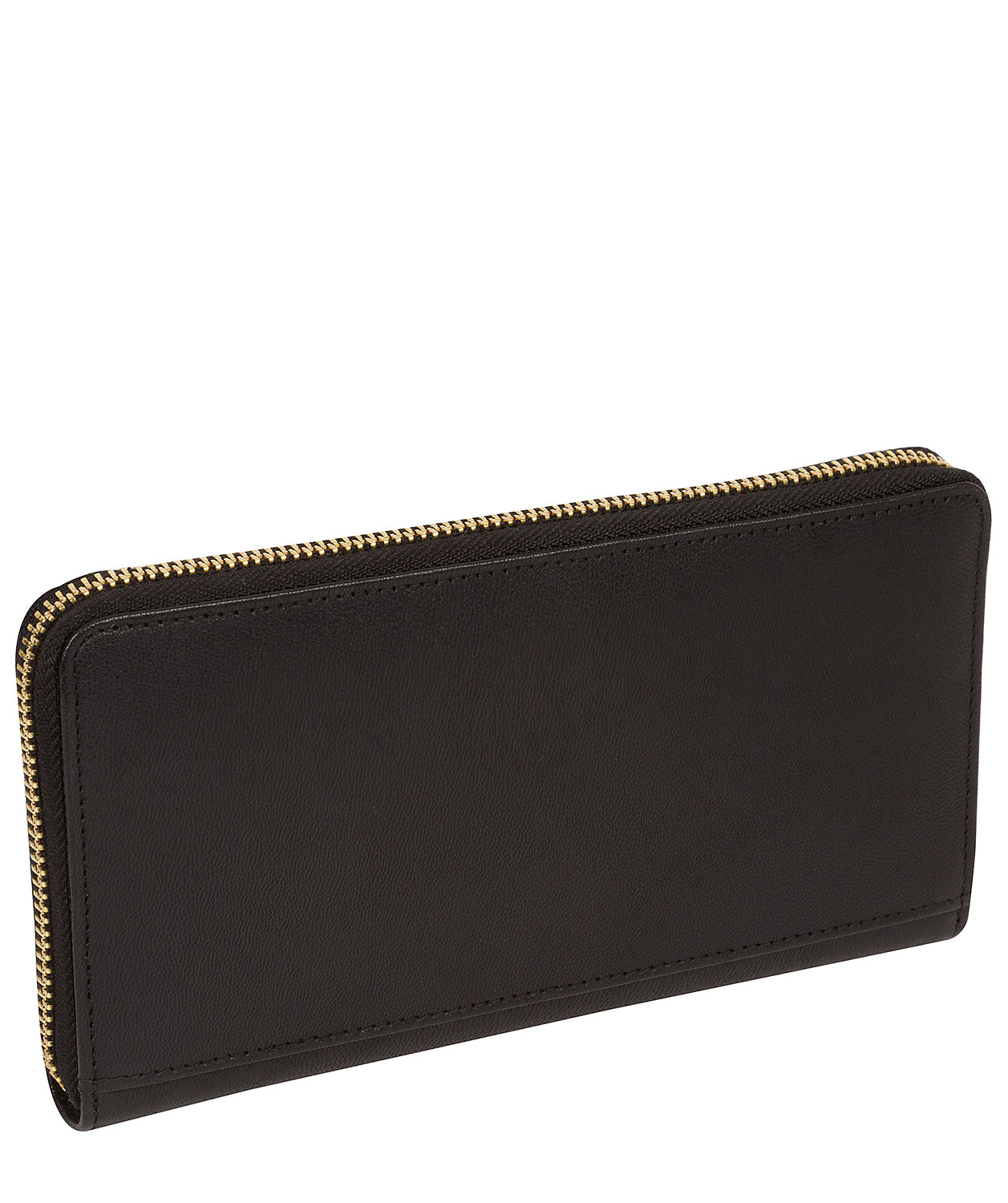 'Billie' Smooth Black Leather Purse