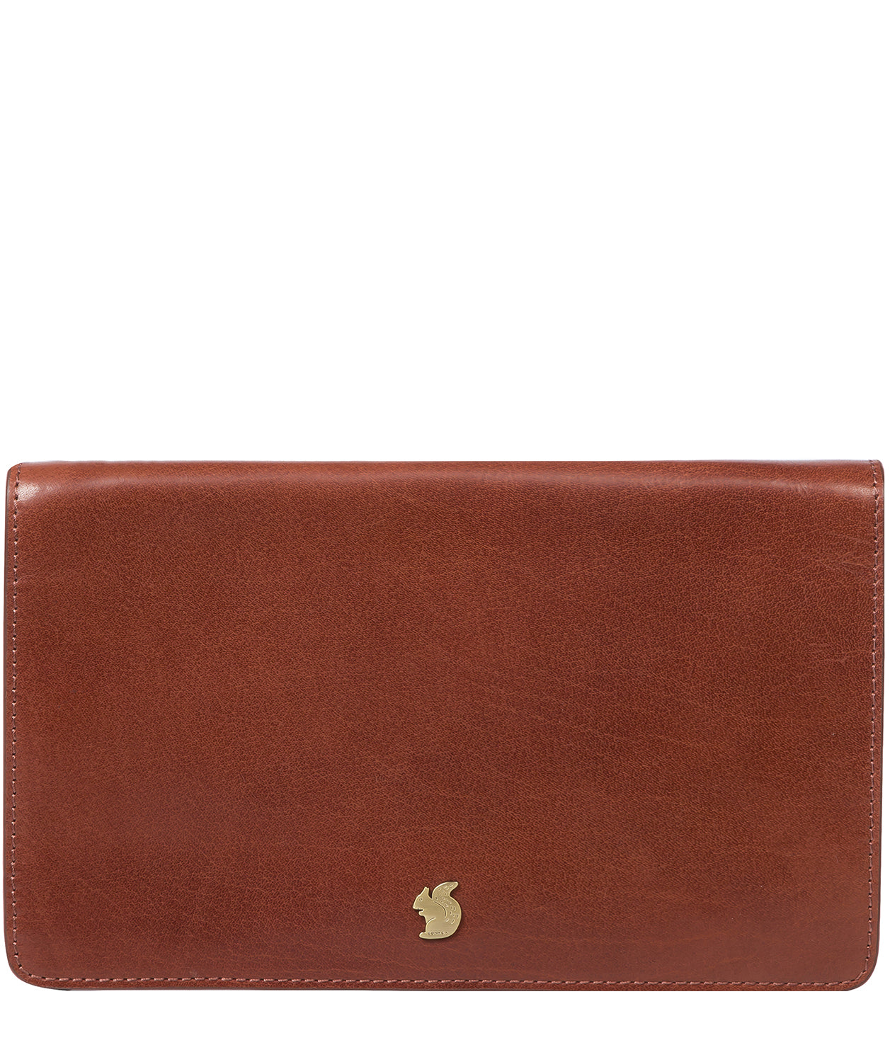 'Cherish' Conker Brown Leather Clutch Bag