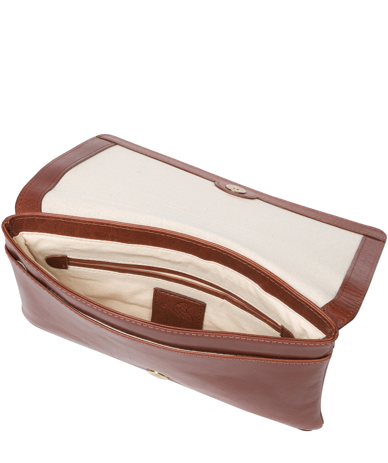 'Cherish' Conker Brown Leather Clutch Bag