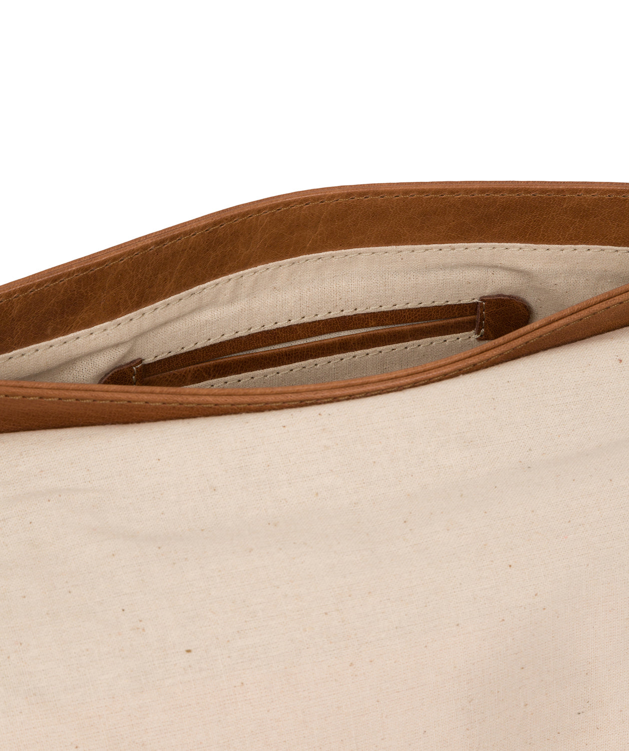 'Cherish' Dark Tan Leather Clutch Bag