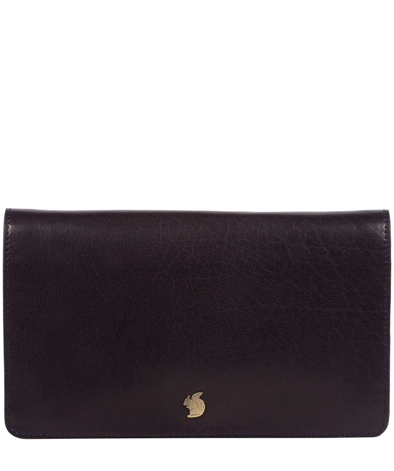 'Cherish' Navy Leather Clutch Bag