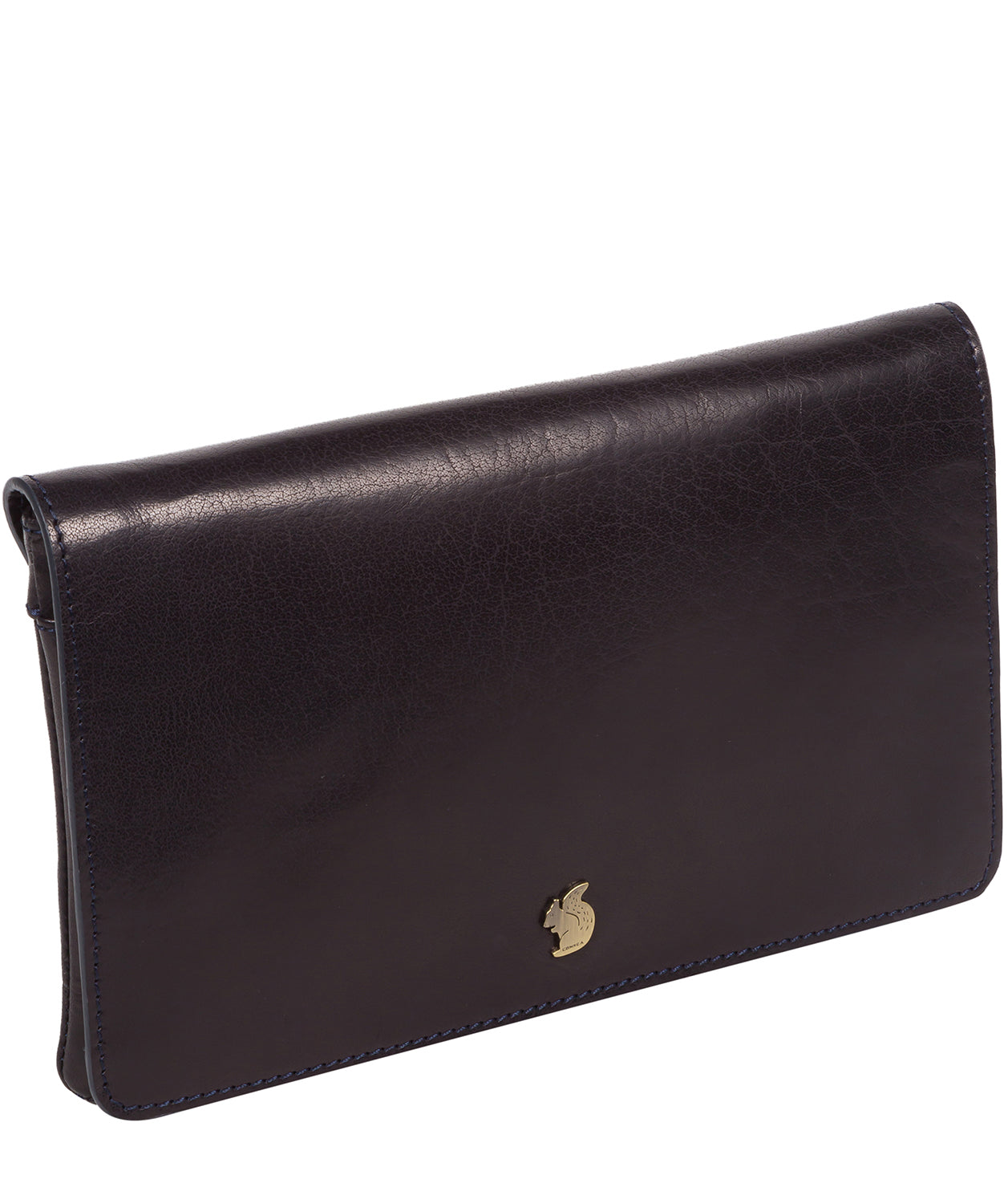 'Cherish' Navy Leather Clutch Bag