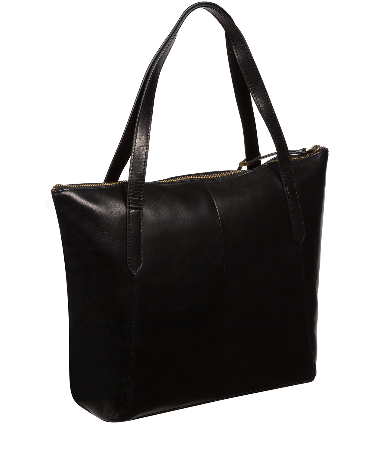 'Mondo' Black Leather Tote Bag