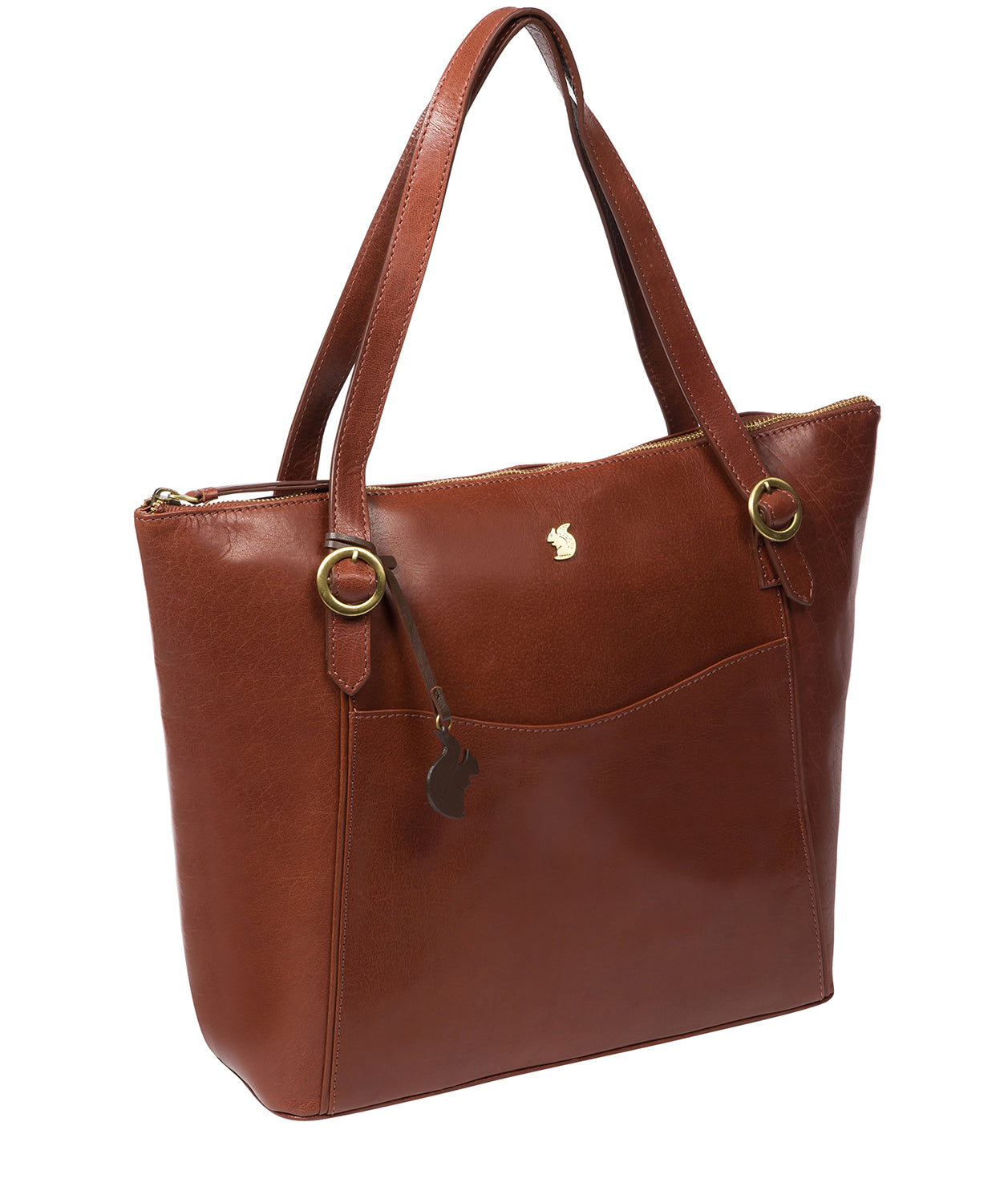 'Mondo' Conker Brown Leather Tote Bag