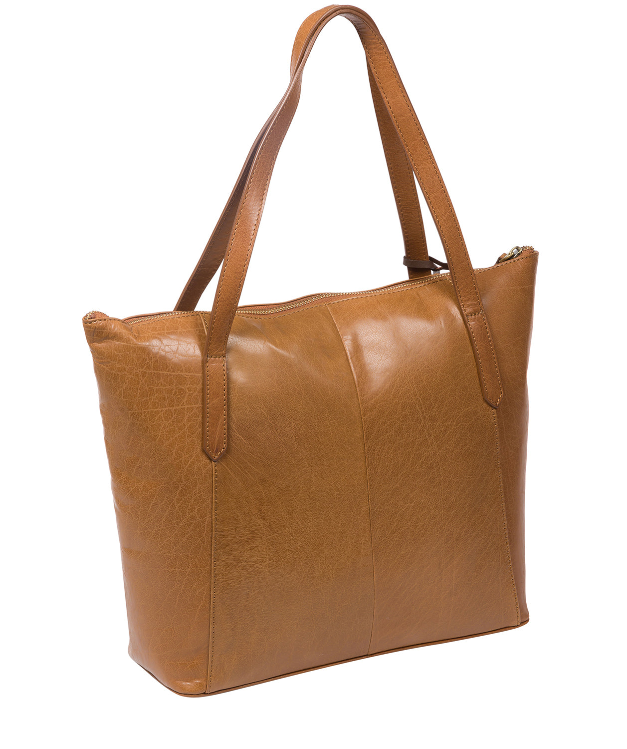 'Mondo' Dark Tan Leather Tote Bag