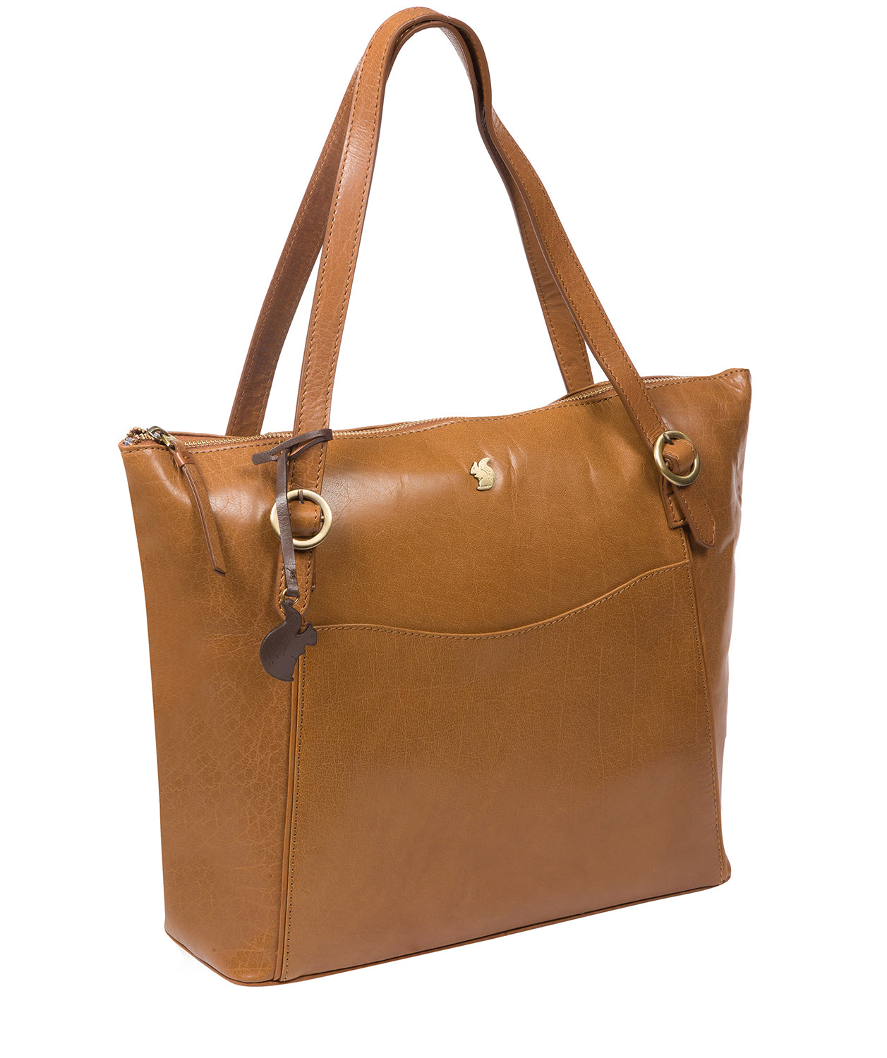 'Mondo' Dark Tan Leather Tote Bag