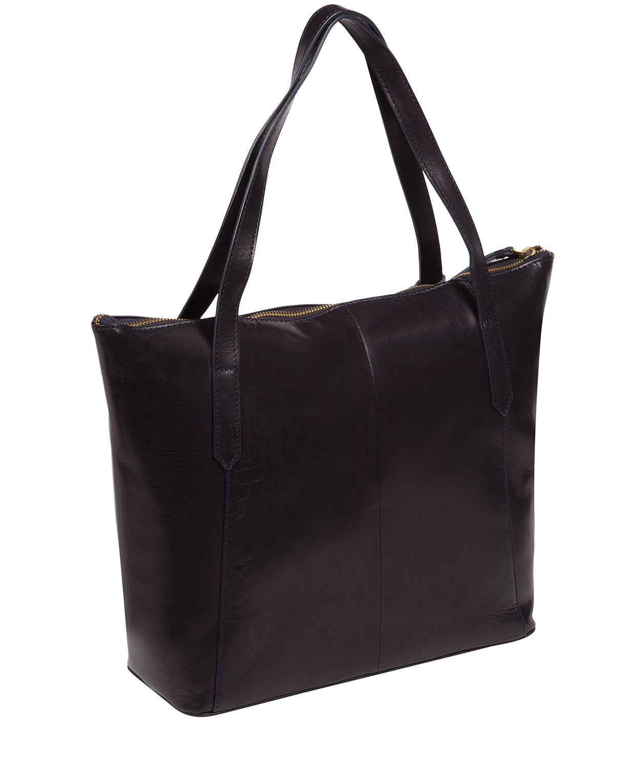 'Mondo' Navy Leather Tote Bag