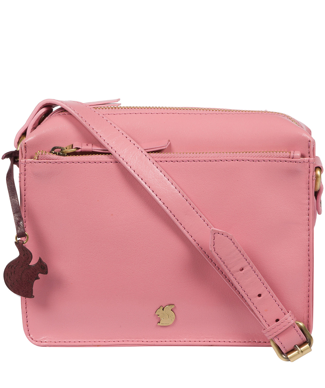 'Aurora' Blush Leather Cross Body Bag