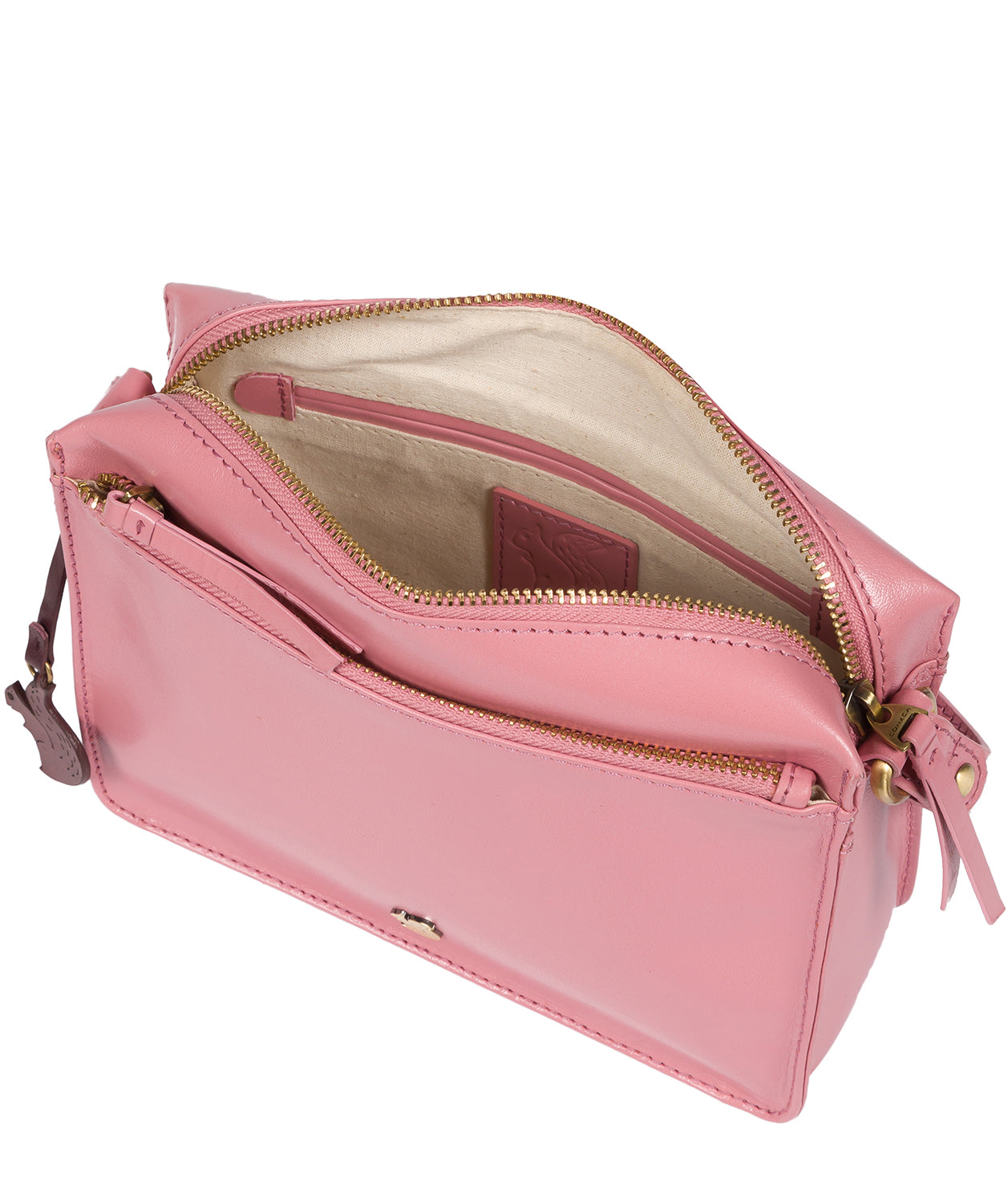 'Aurora' Blush Leather Cross Body Bag