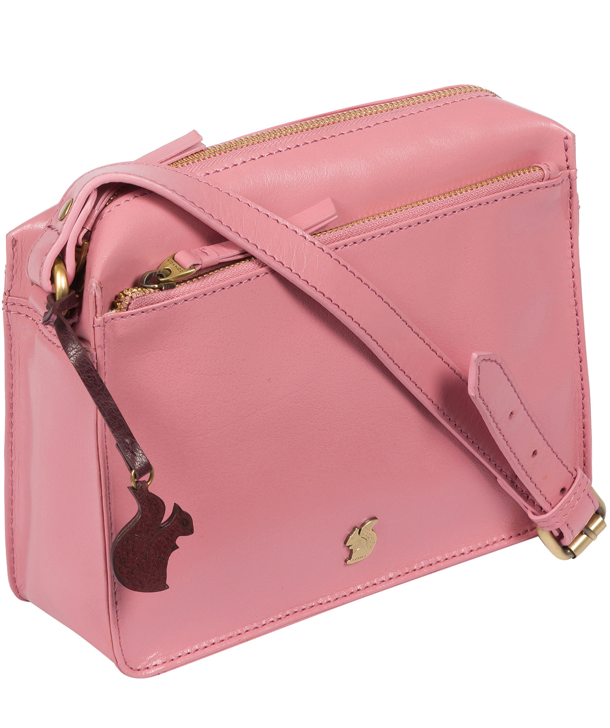 'Aurora' Blush Leather Cross Body Bag