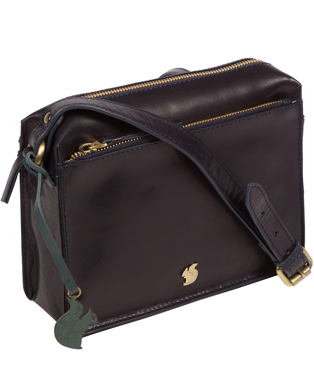 'Aurora' Navy Leather Cross Body Bag