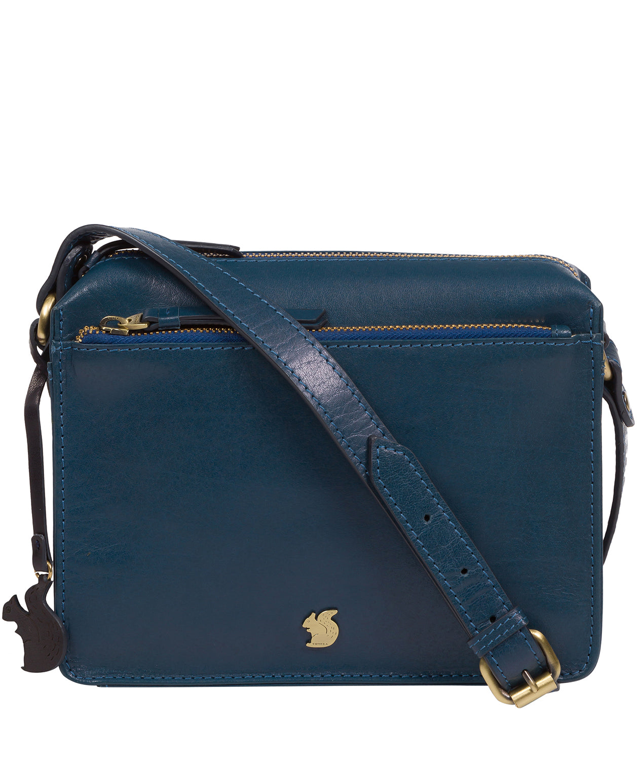 'Aurora' Snorkel Blue Leather Cross Body Bag