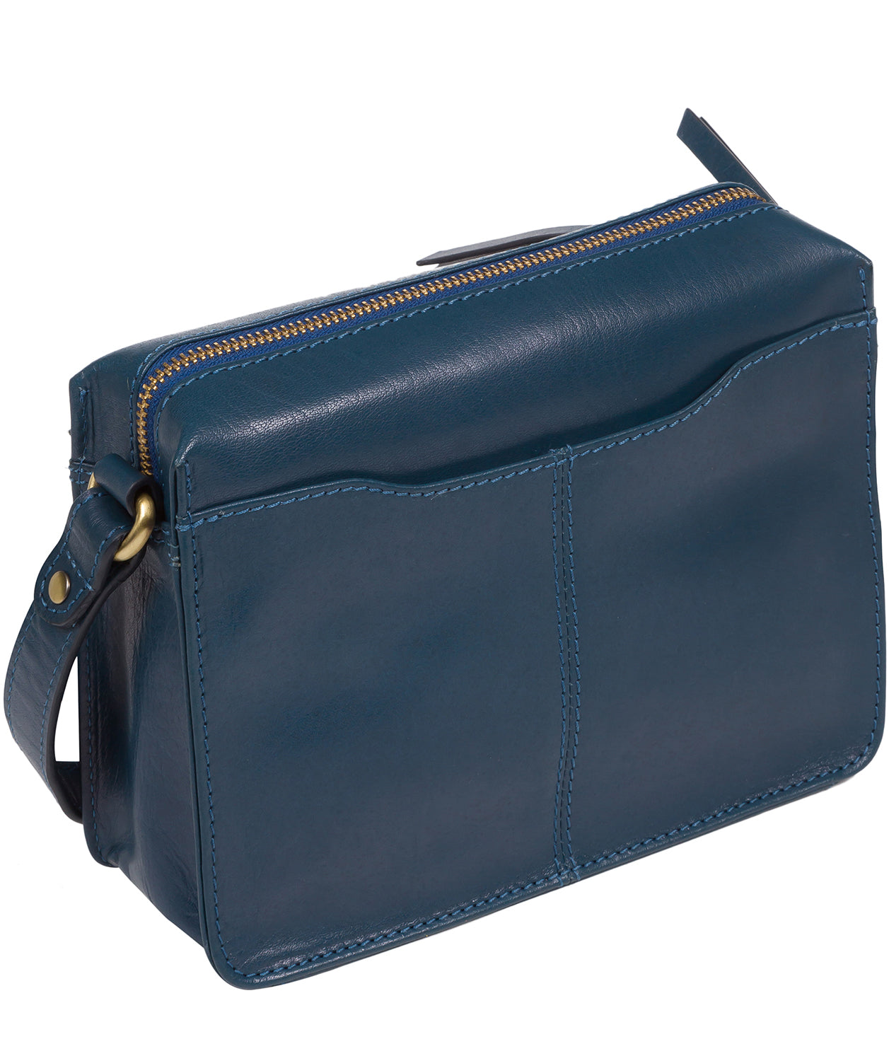 'Aurora' Snorkel Blue Leather Cross Body Bag