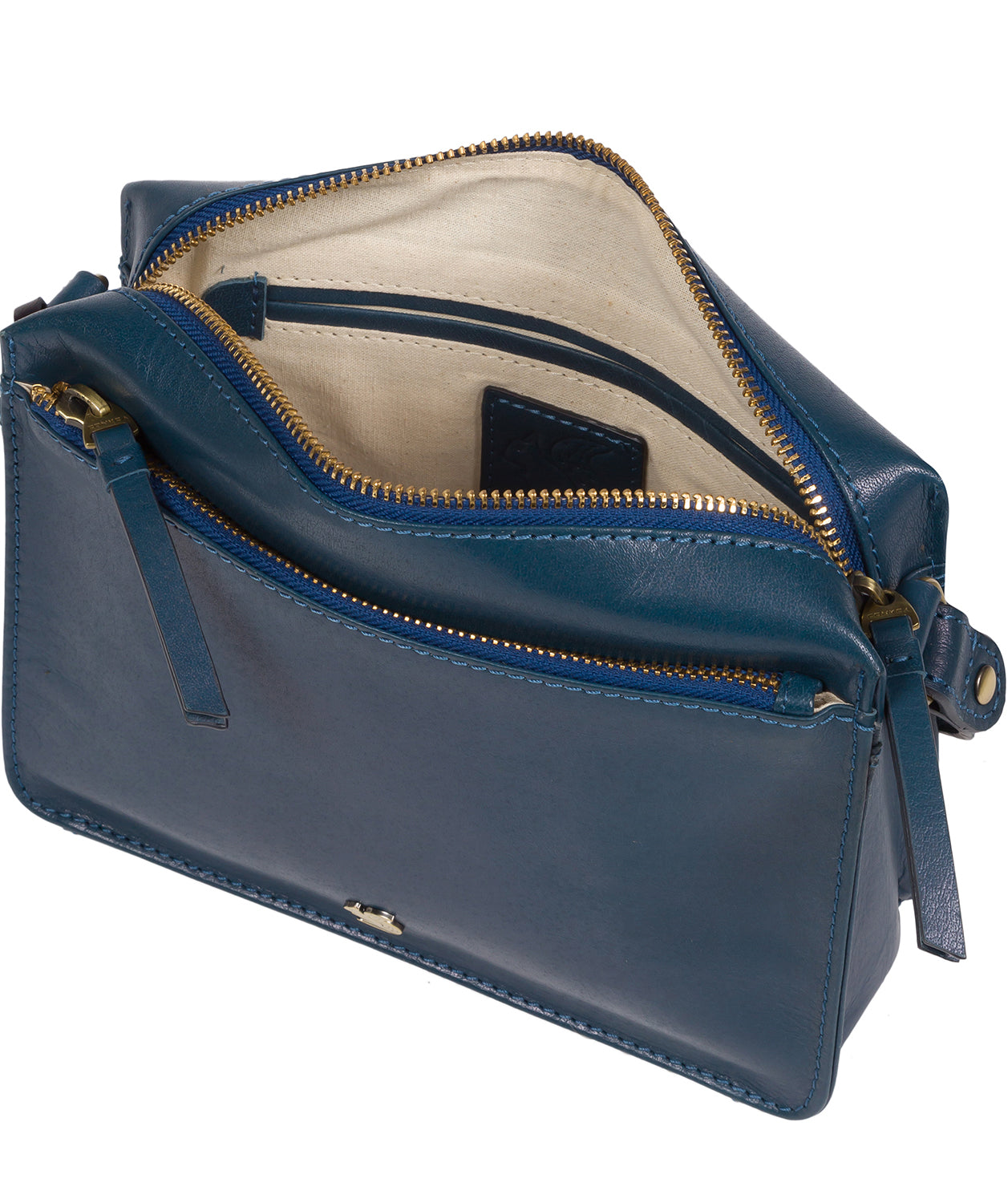 'Aurora' Snorkel Blue Leather Cross Body Bag