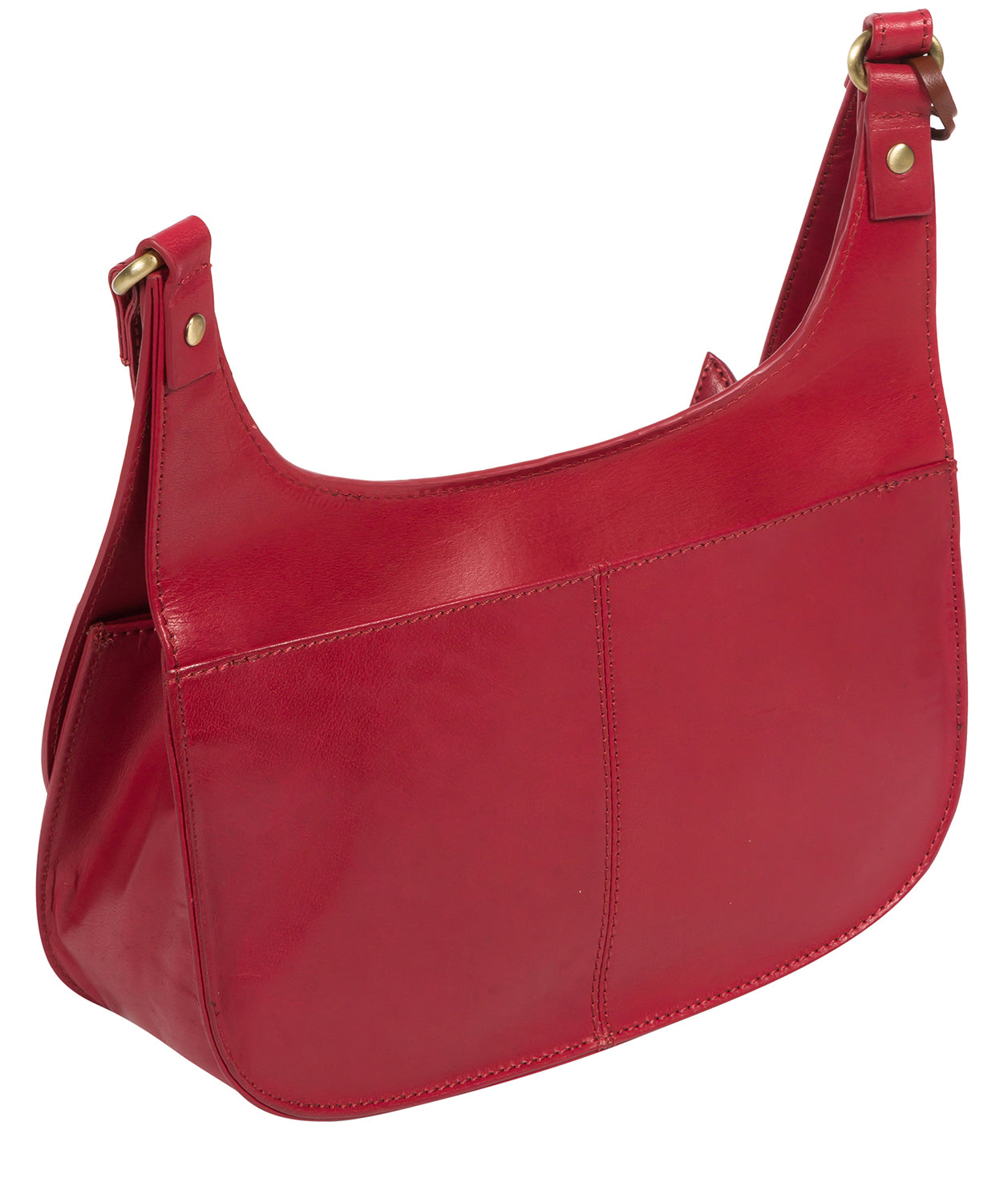 'Ellipse' Chilli Pepper Leather Cross Body Bag