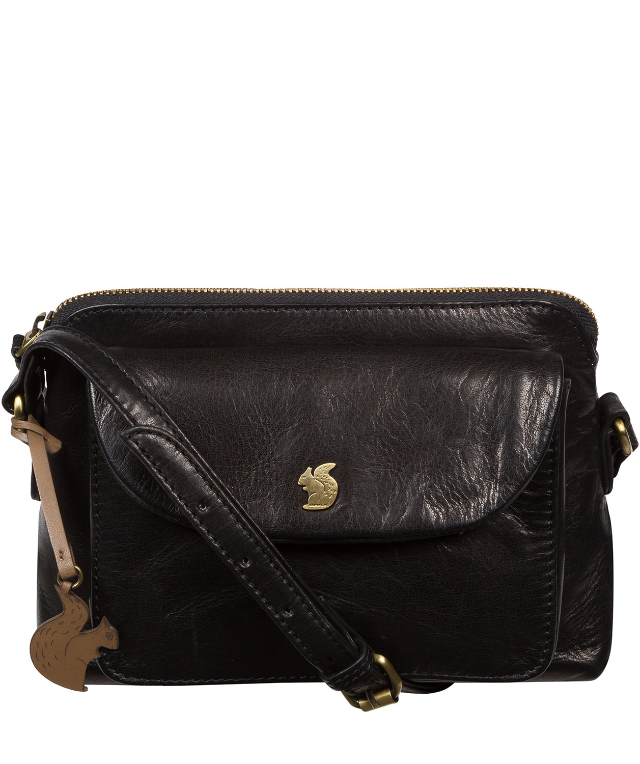 Conkca London Originals Collection #product-type#: 'Dainty' Black Leather Cross Body Bag