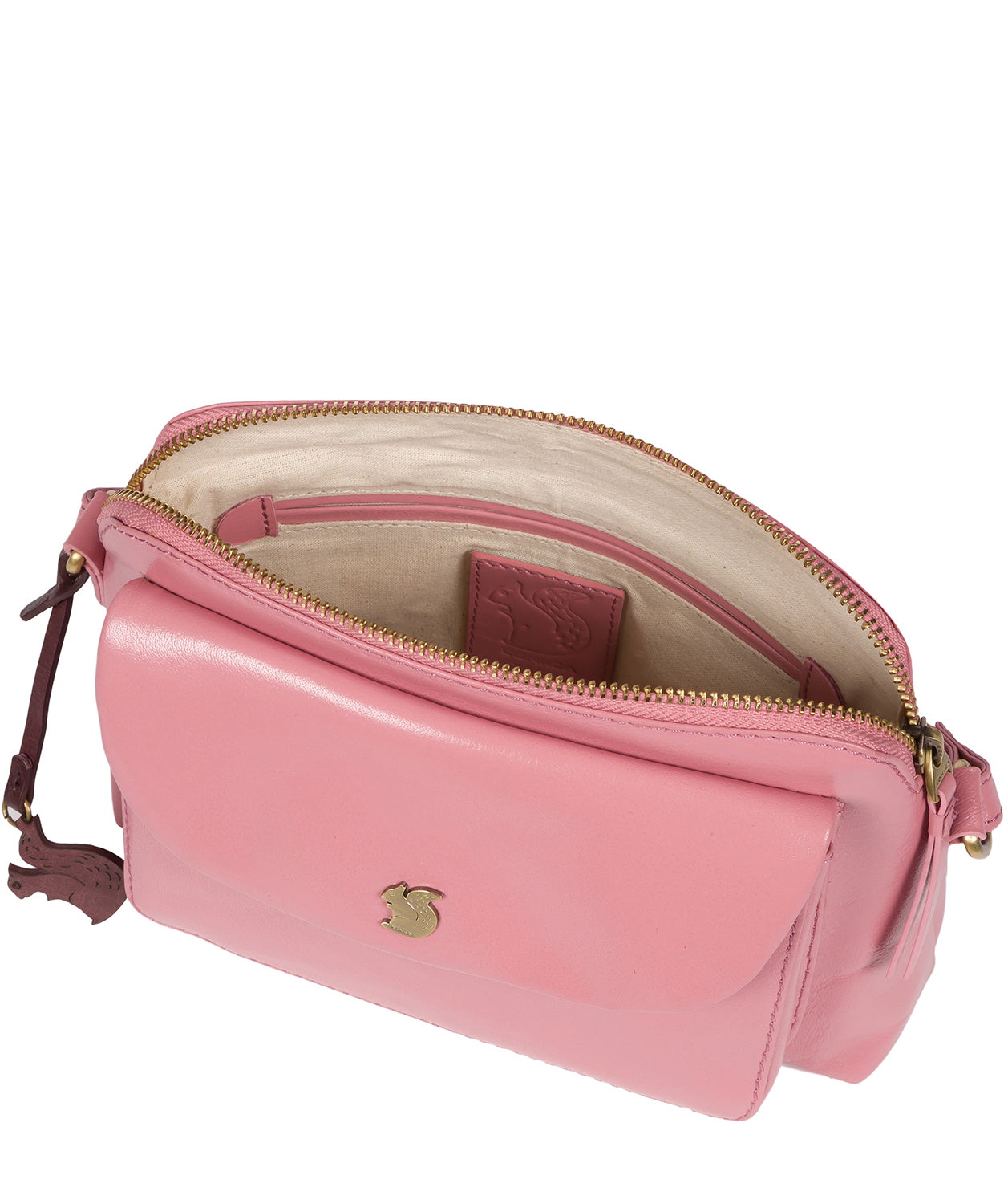 'Dainty' Blush Leather Cross Body Bag