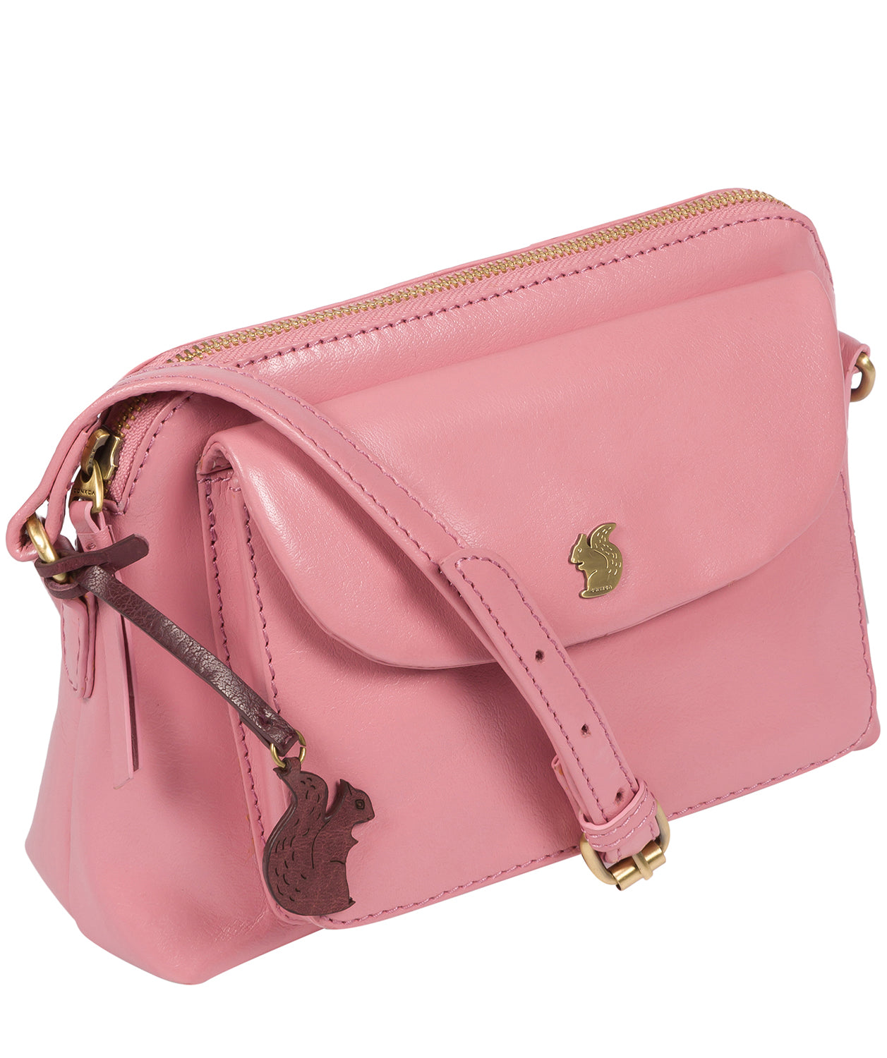 'Dainty' Blush Leather Cross Body Bag