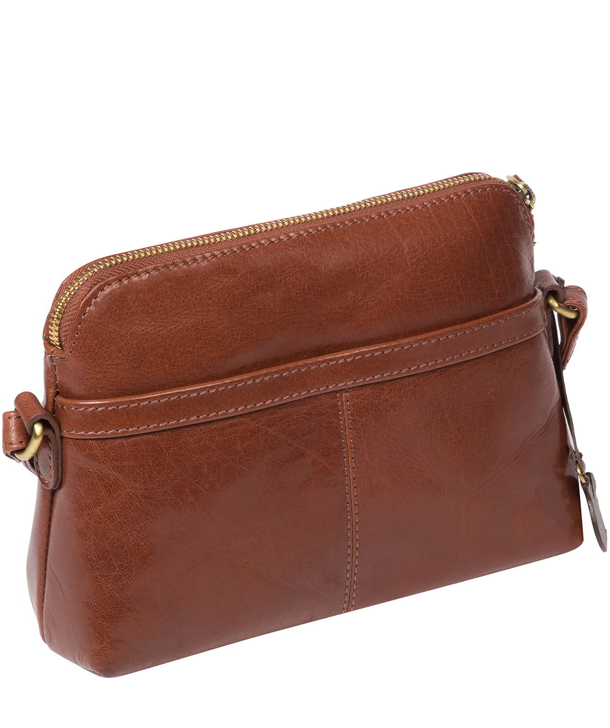 'Dainty' Conker Brown Leather Cross Body Bag