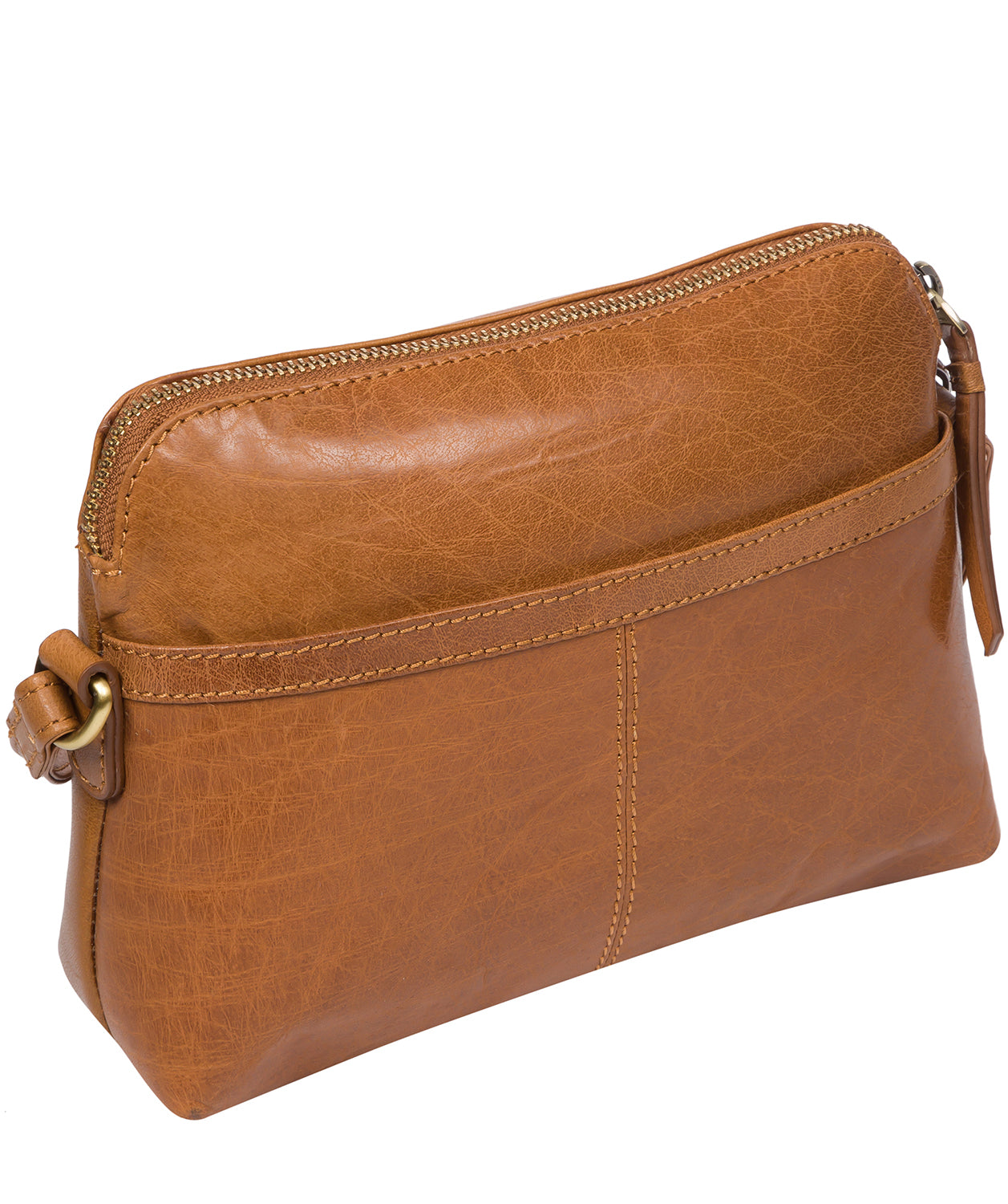 'Dainty' Dark Tan Leather Cross Body Bag