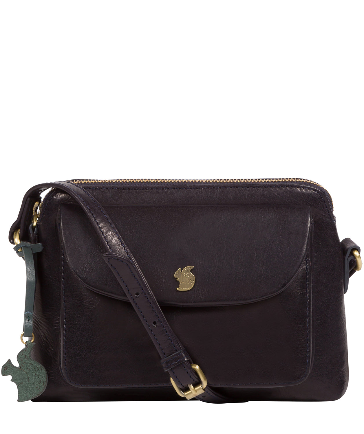 'Dainty' Plum Leather Cross Body Bag