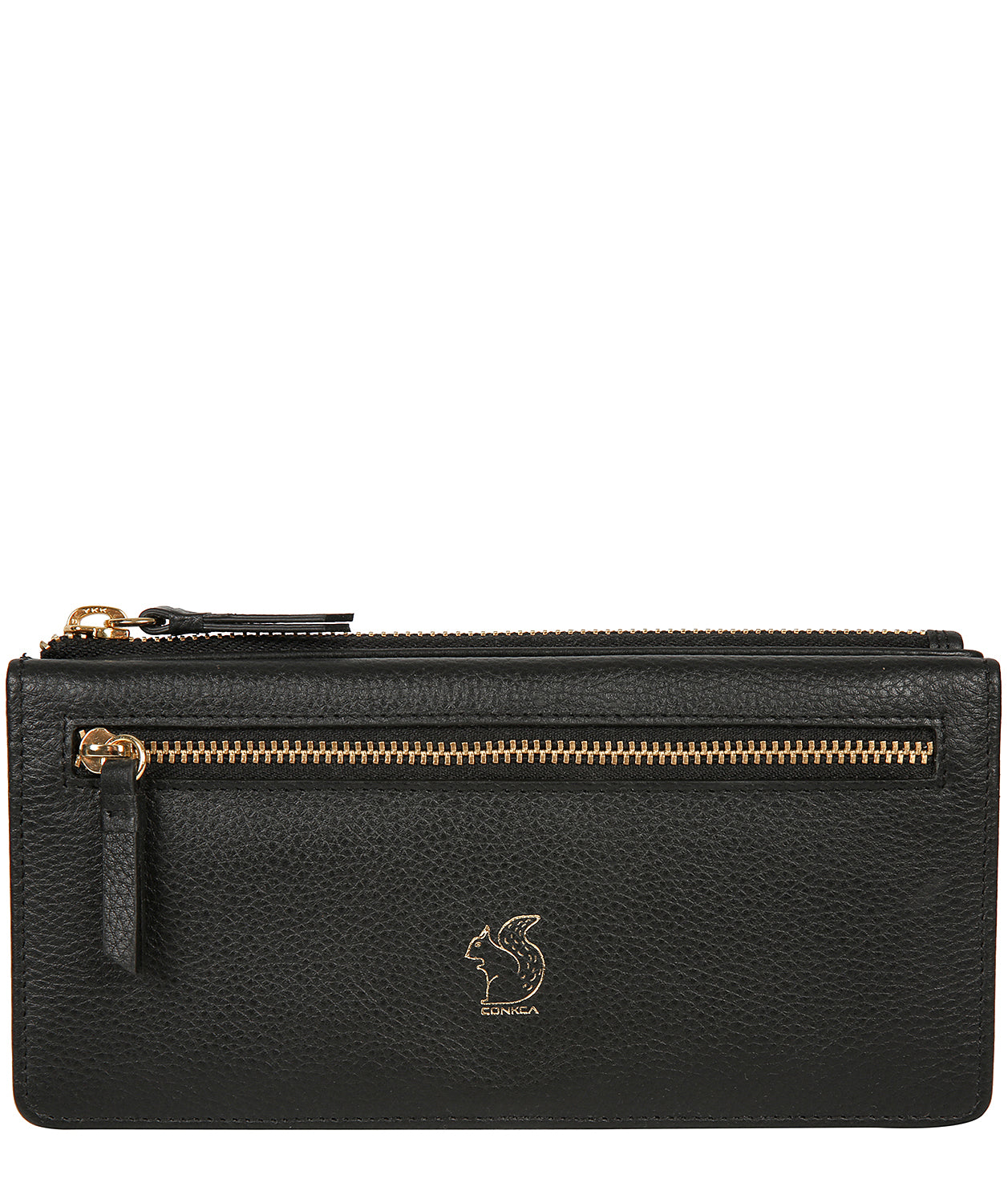 'Daya' Black Leather Purse