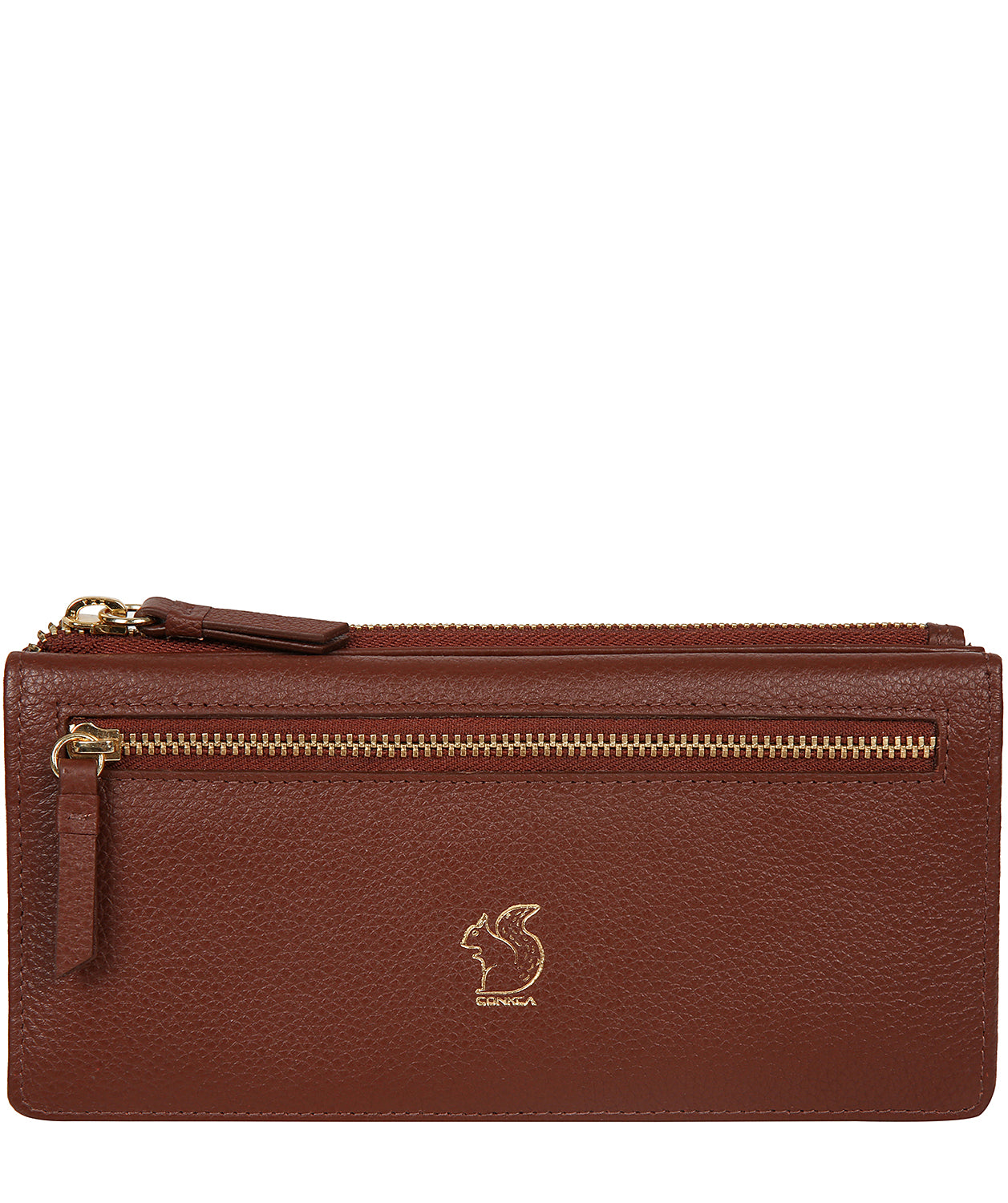 'Daya' Chestnut Leather Purse