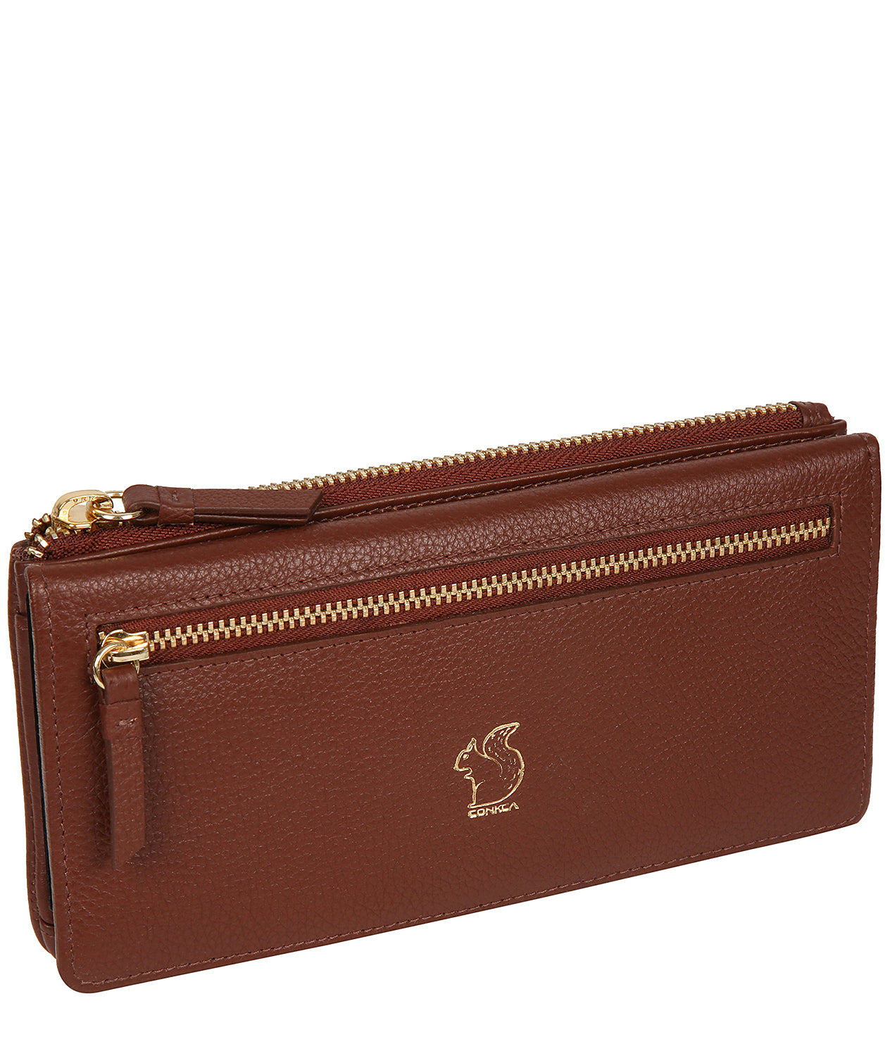 'Daya' Chestnut Leather Purse