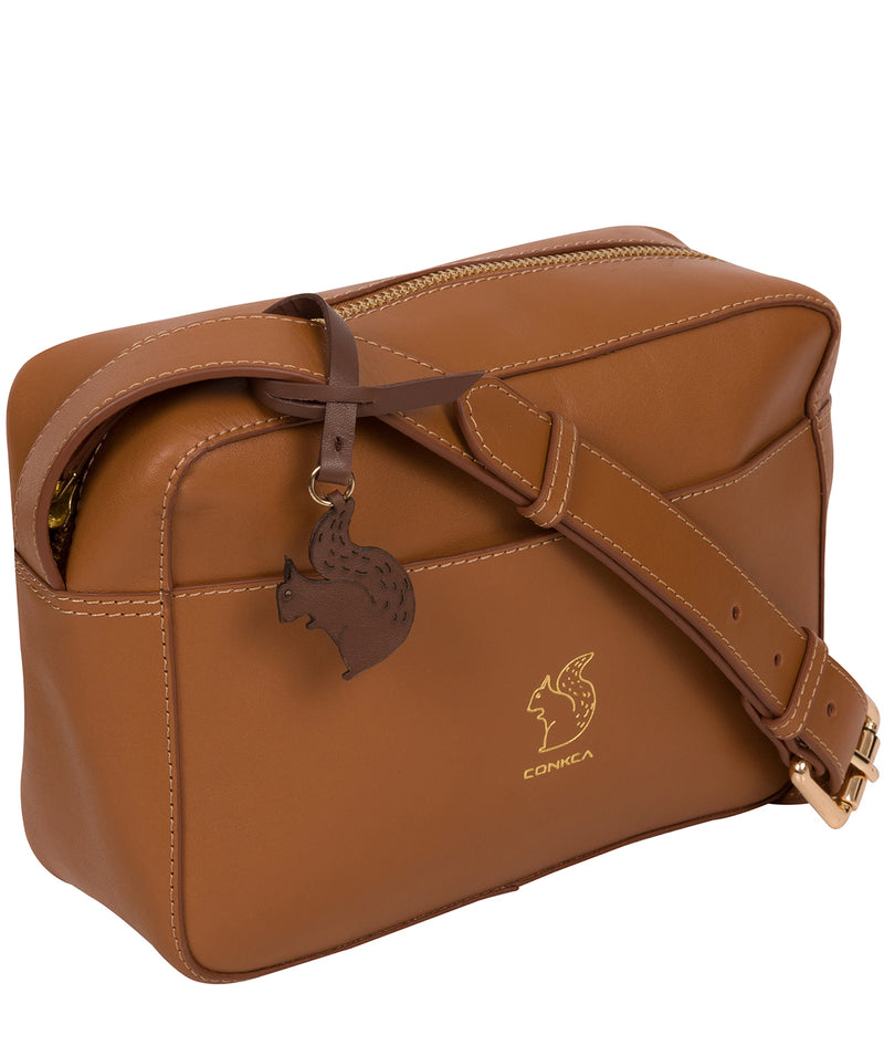 Tan Leather Crossbody Bag 'Tatum' by Conkca London – Pure Luxuries London