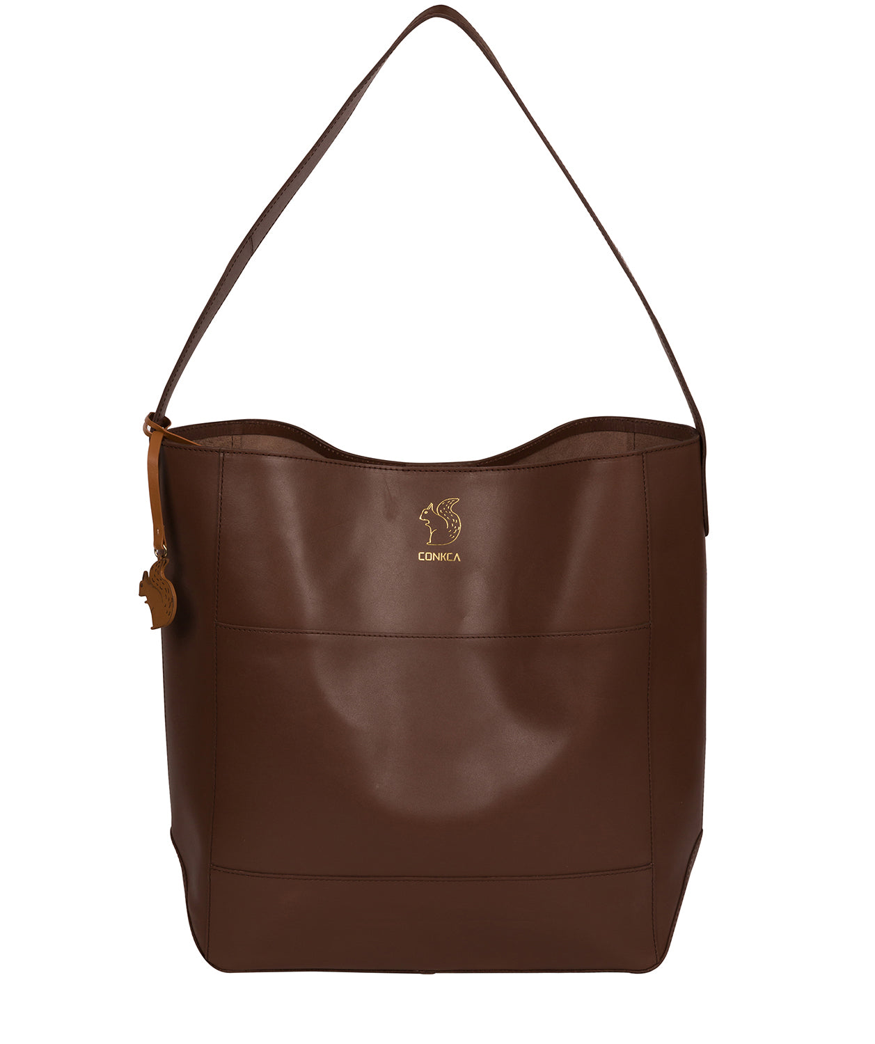 'Reynolds' Ombré Chestnut Vegetable-Tanned Leather Shoulder Bag