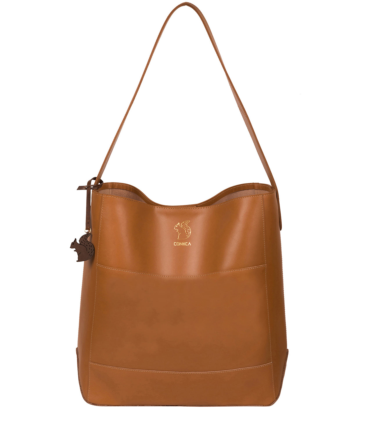 'Reynolds' Saddle Tan Vegetable-Tanned Leather Shoulder Bag