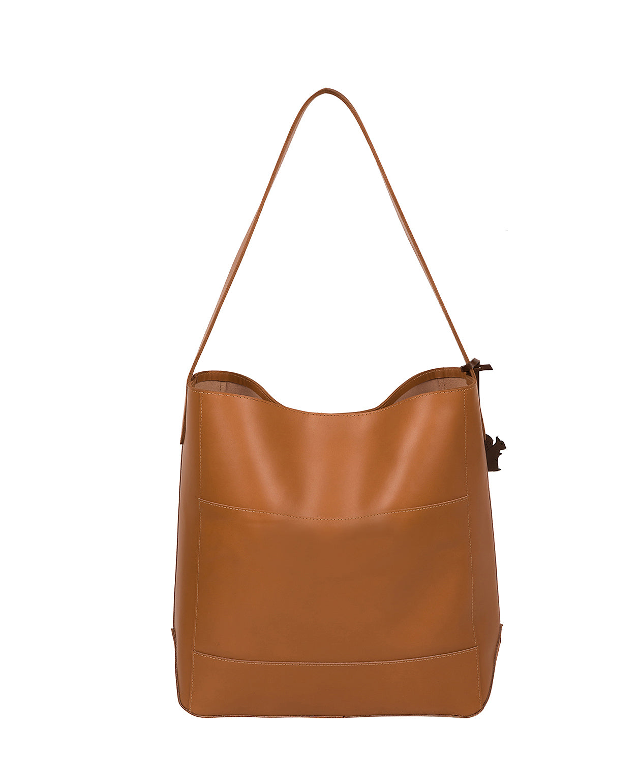 'Reynolds' Saddle Tan Vegetable-Tanned Unlined Leather Shoulder Bag