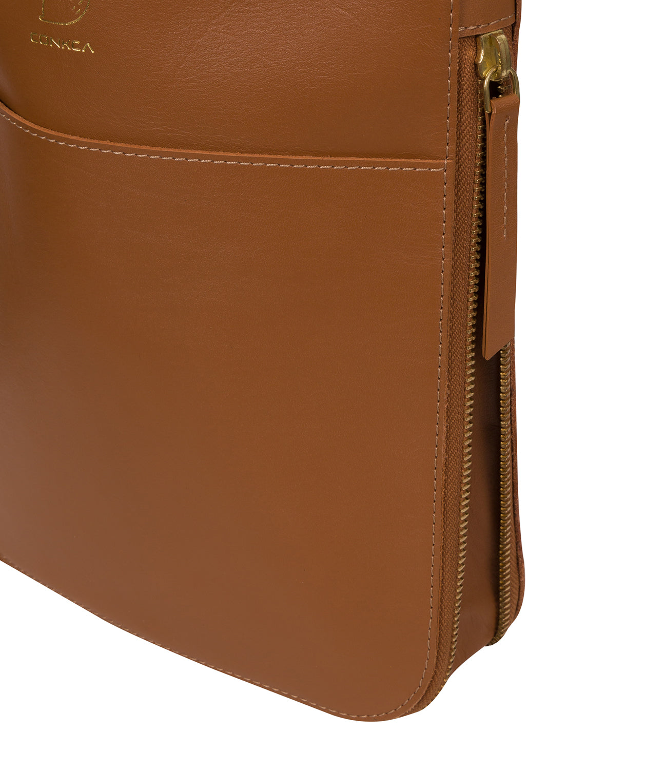 'Lautner' Saddle Tan Vegetable Tanned Leather Cross Body Bag