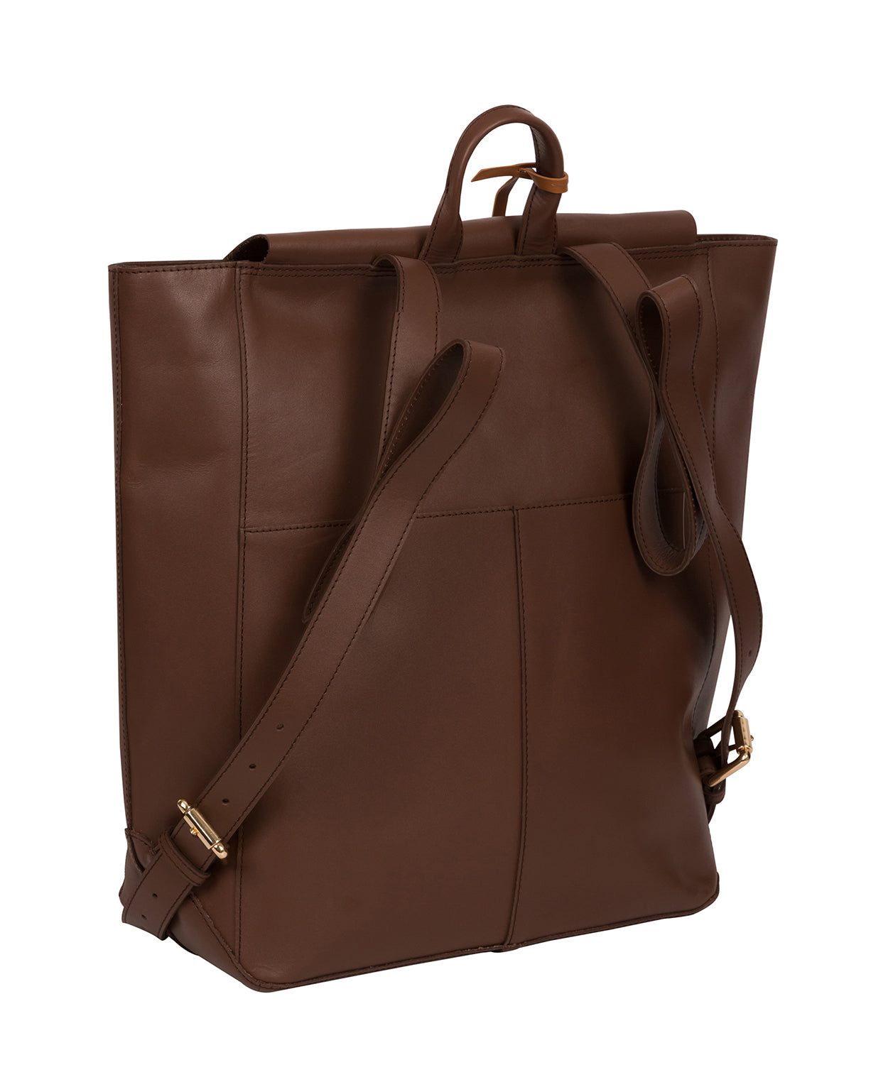 'Butler' Ombre Chestnut Vegetable-Tanned Leather Backpack