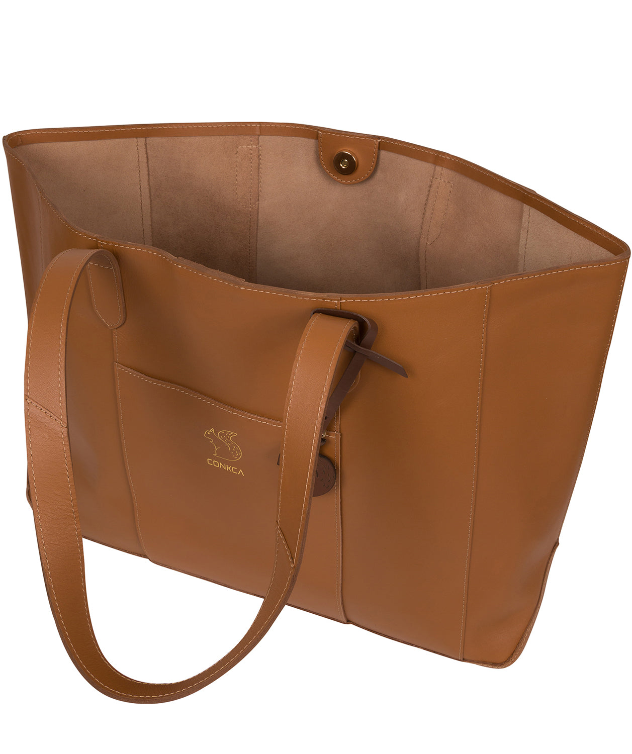 'Ginny' Saddle Tan Vegetable-Tanned Leather Tote Bag