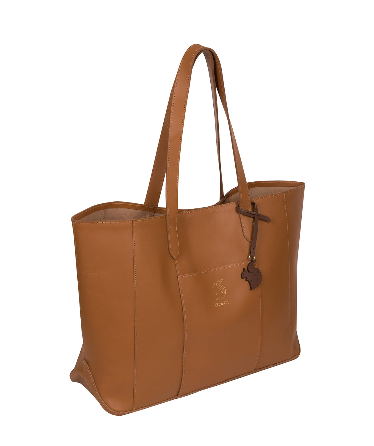 'Ginny' Saddle Tan Vegetable-Tanned Leather Tote Bag