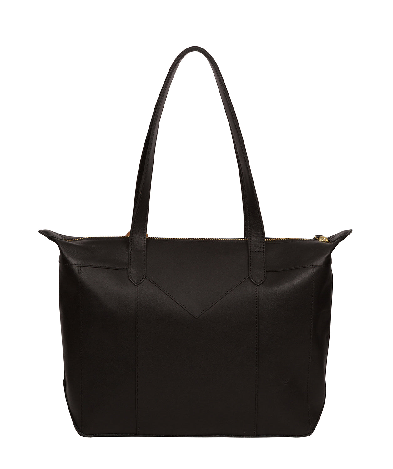 'Molly' Jet Black Vegetable-Tanned Tote Bag