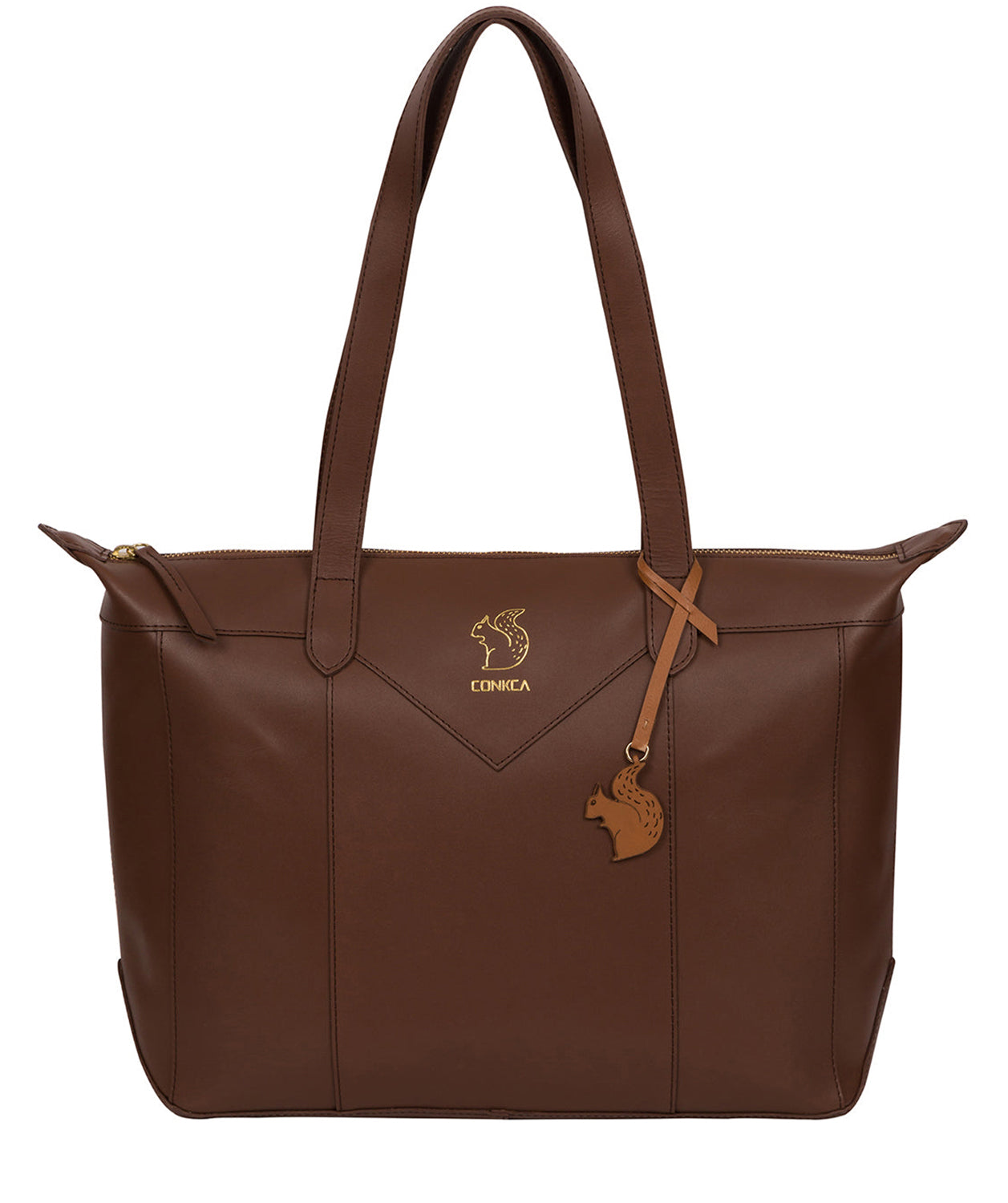 'Molly' Ombre Chestnut Vegetable-Tanned Leather Shoulder Bag