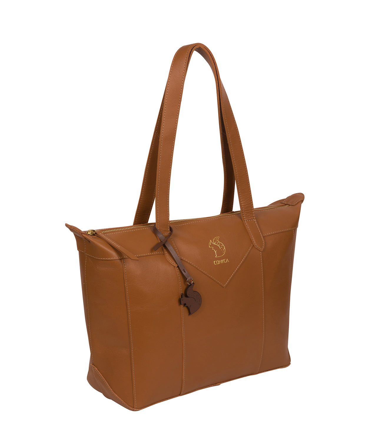 'Molly' Saddle Tan Vegetable-Tanned Leather Tote Bag