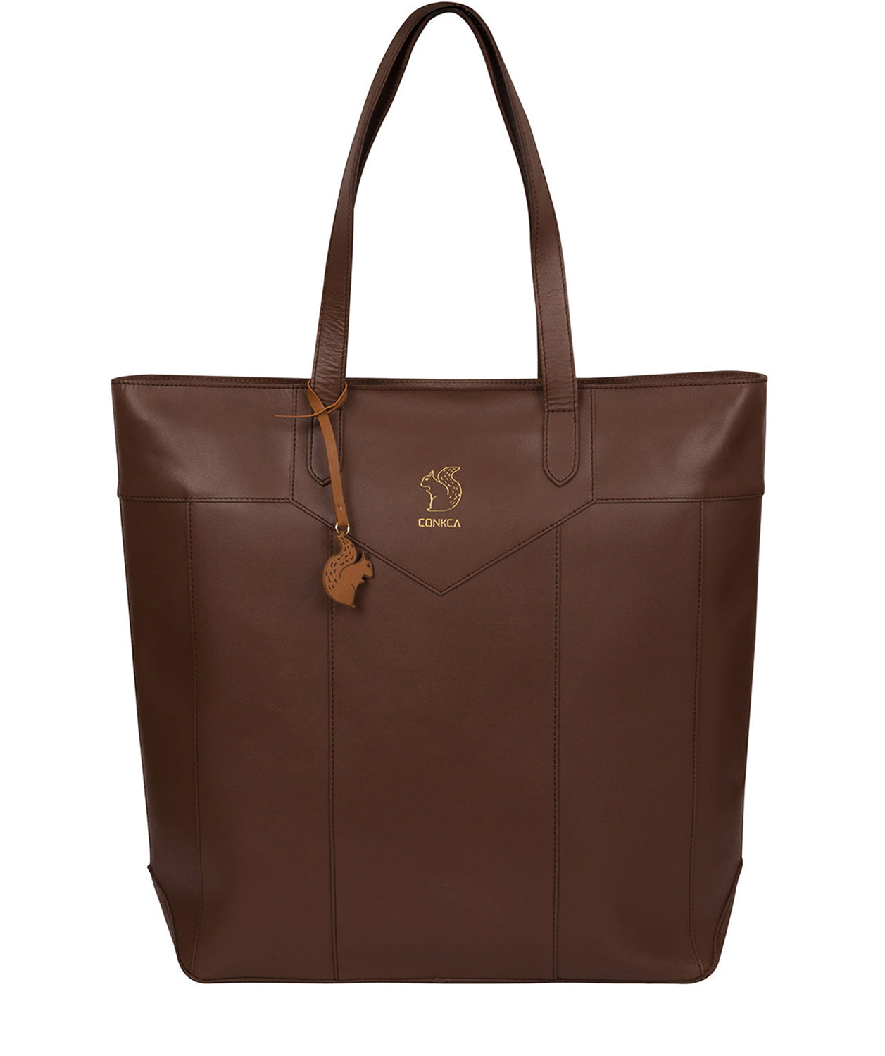 'Eliza' Ombre Chestnut Vegetable-Tanned Leather Tote Bag