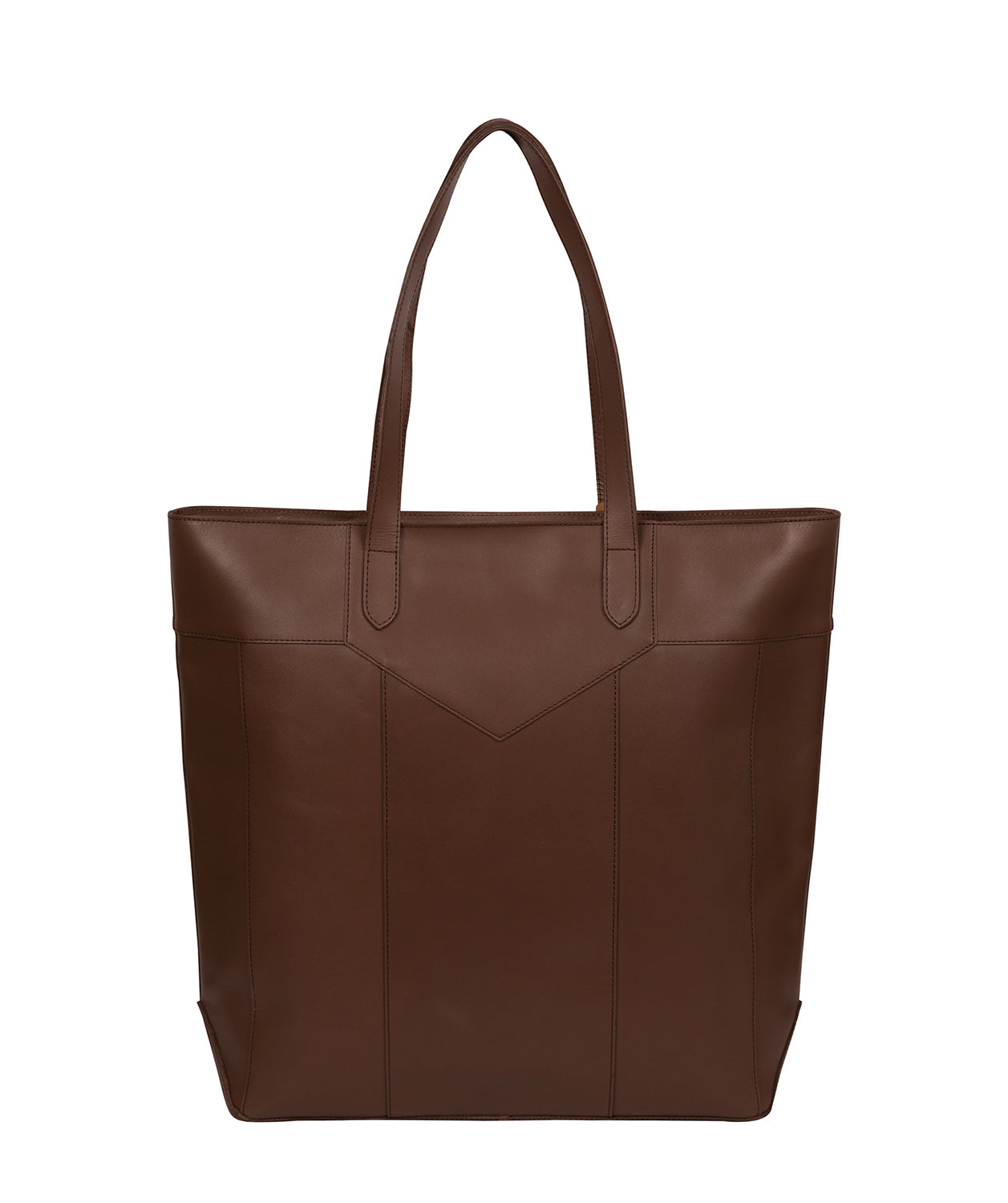 'Eliza' Ombré Chestnut Vegetable-Tanned Unlined Leather Extra-Large Shopper Bag