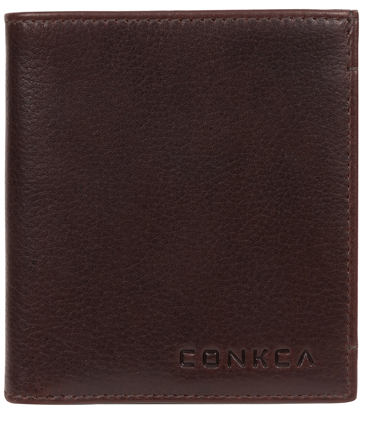 'Commandant' Brown Leather Bi-Fold Card Holder Wallet