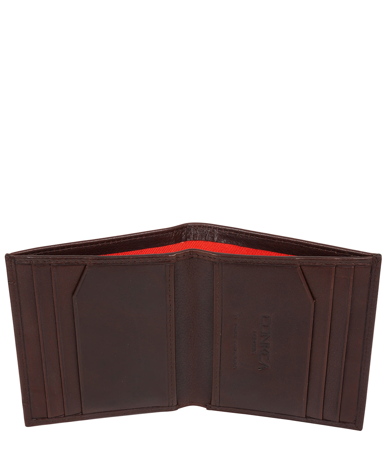 'Commandant' Brown Leather Bi-Fold Card Holder Wallet