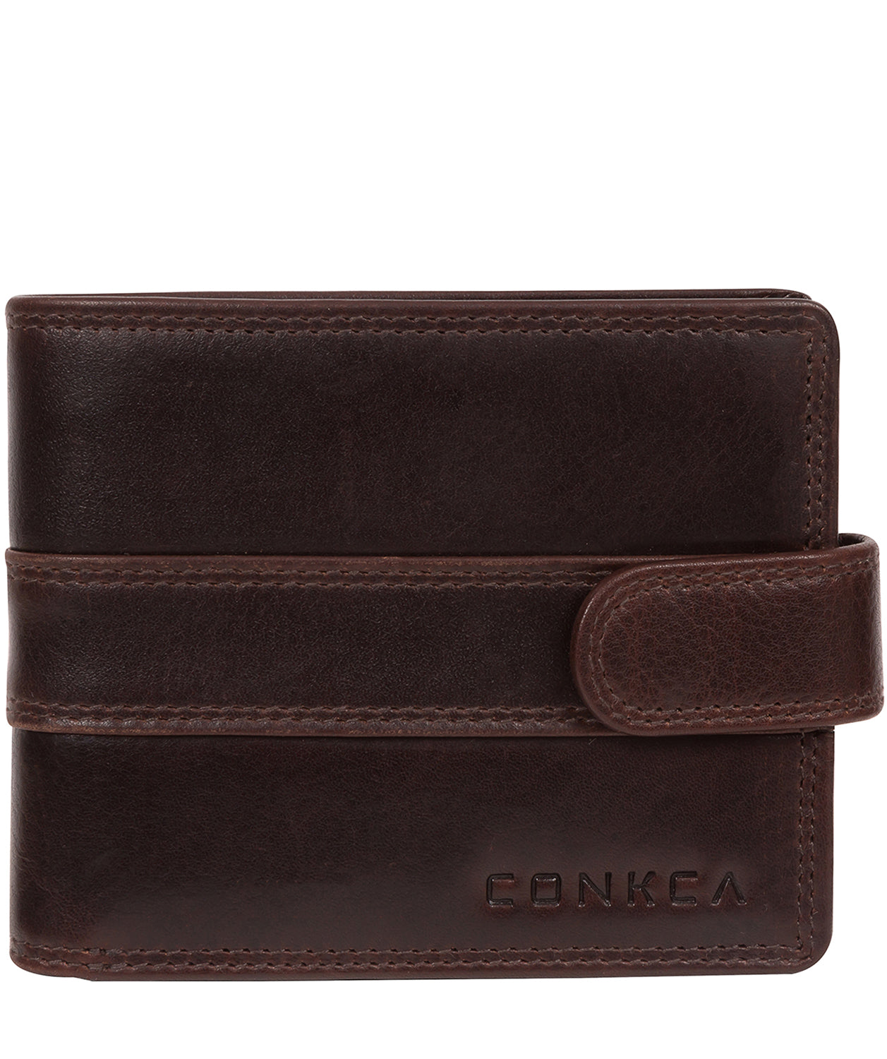 'Major' Brown Leather Tri-Fold Wallet